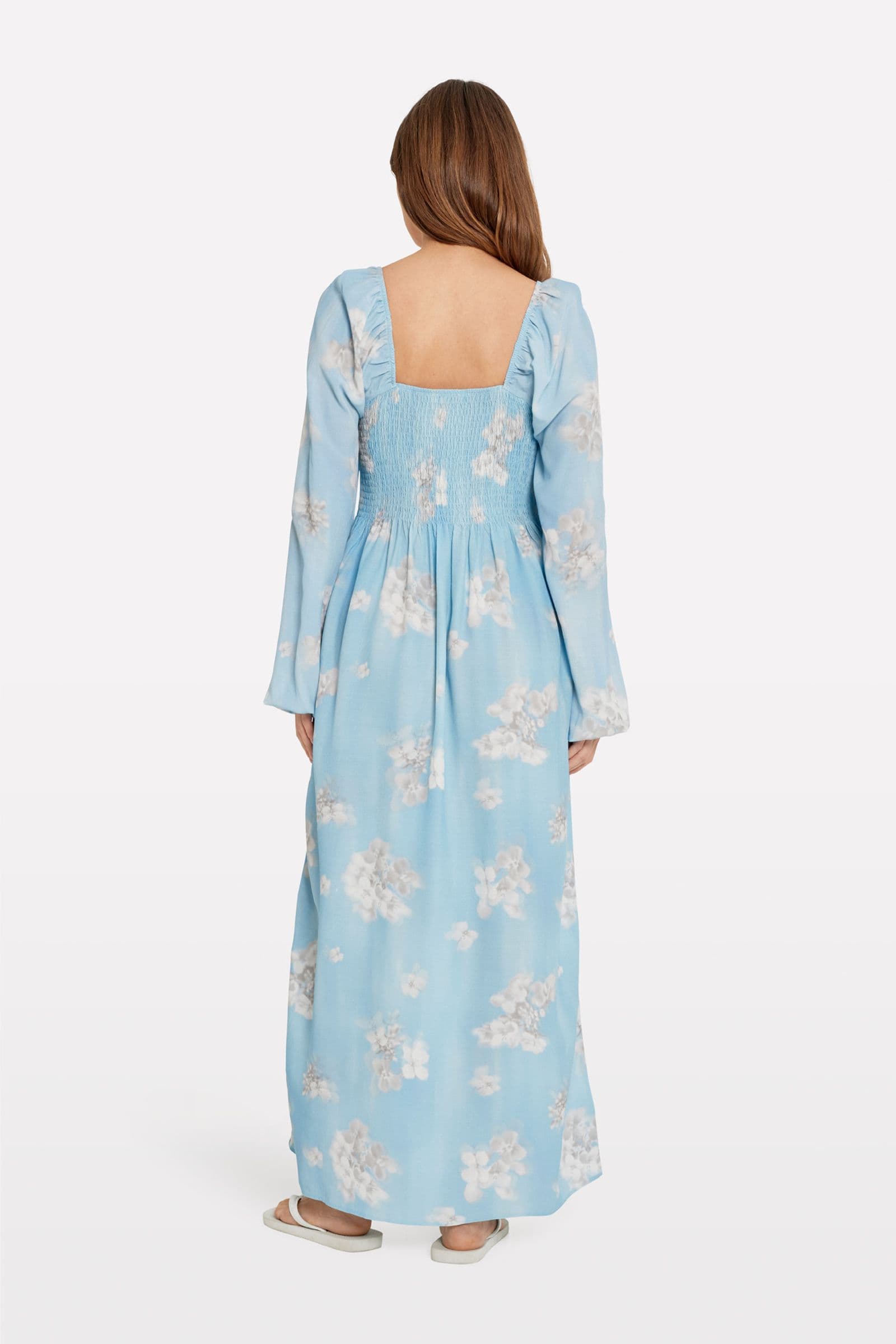 ENZINNIA DRESS AOP 7014 SKY FLOWER