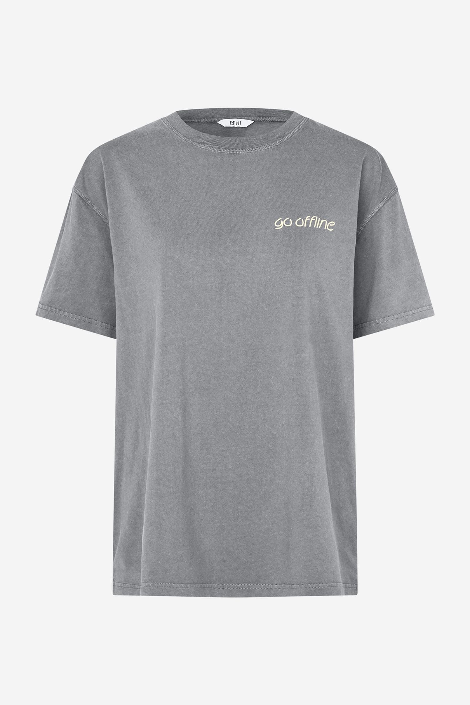 ENKULLA SS TEE PRINT WASH 5310 Washed Dine