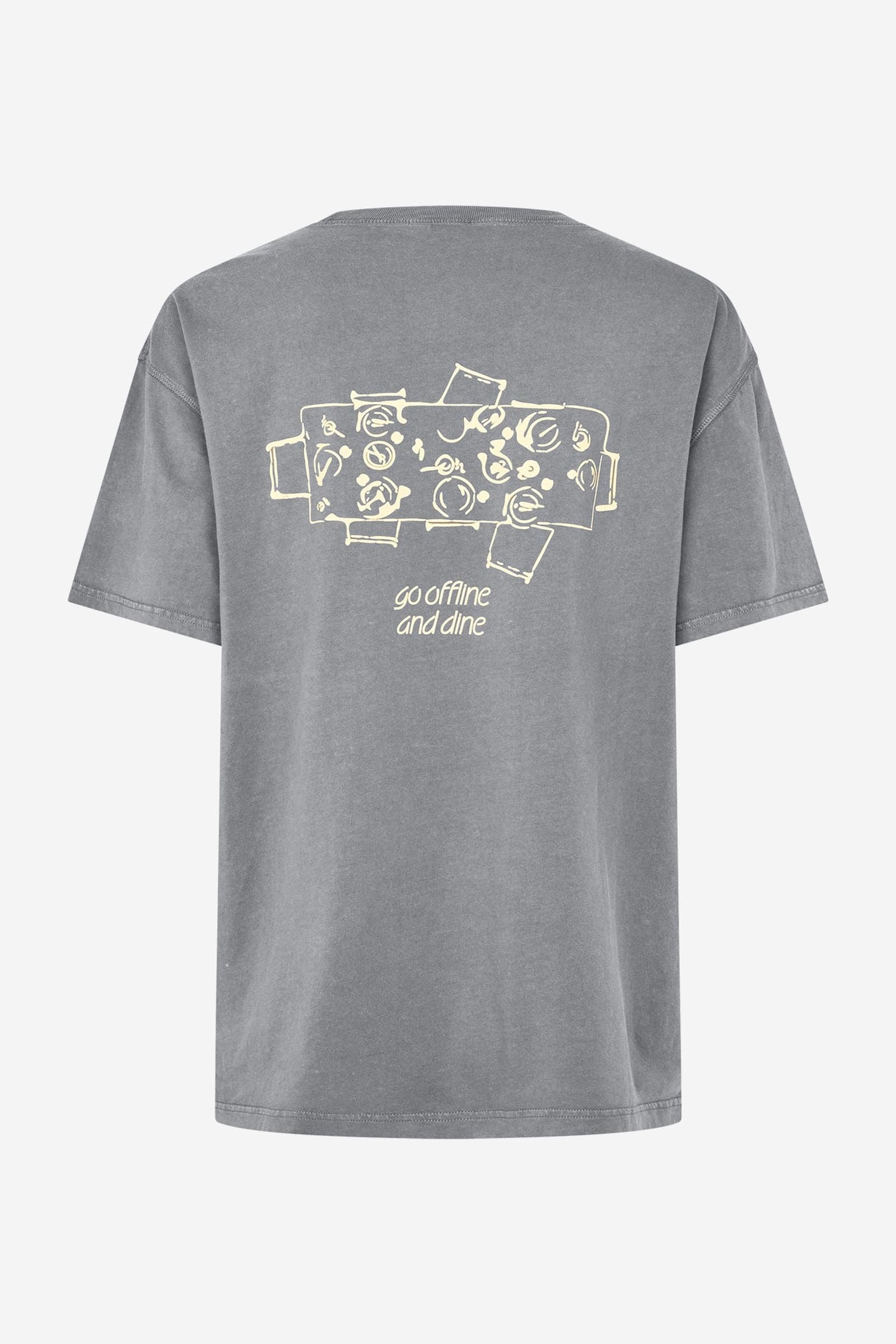 ENKULLA SS TEE PRINT WASH 5310 Washed Dine