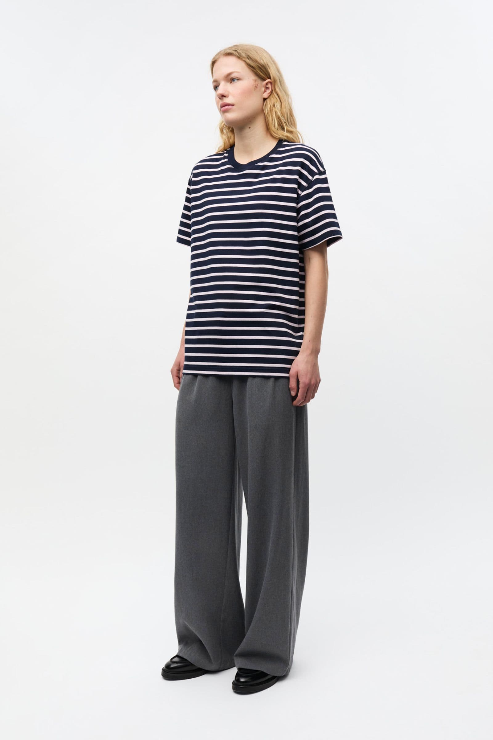 ENKULLA SS STRIPE 5310 Navy Fog Stripe