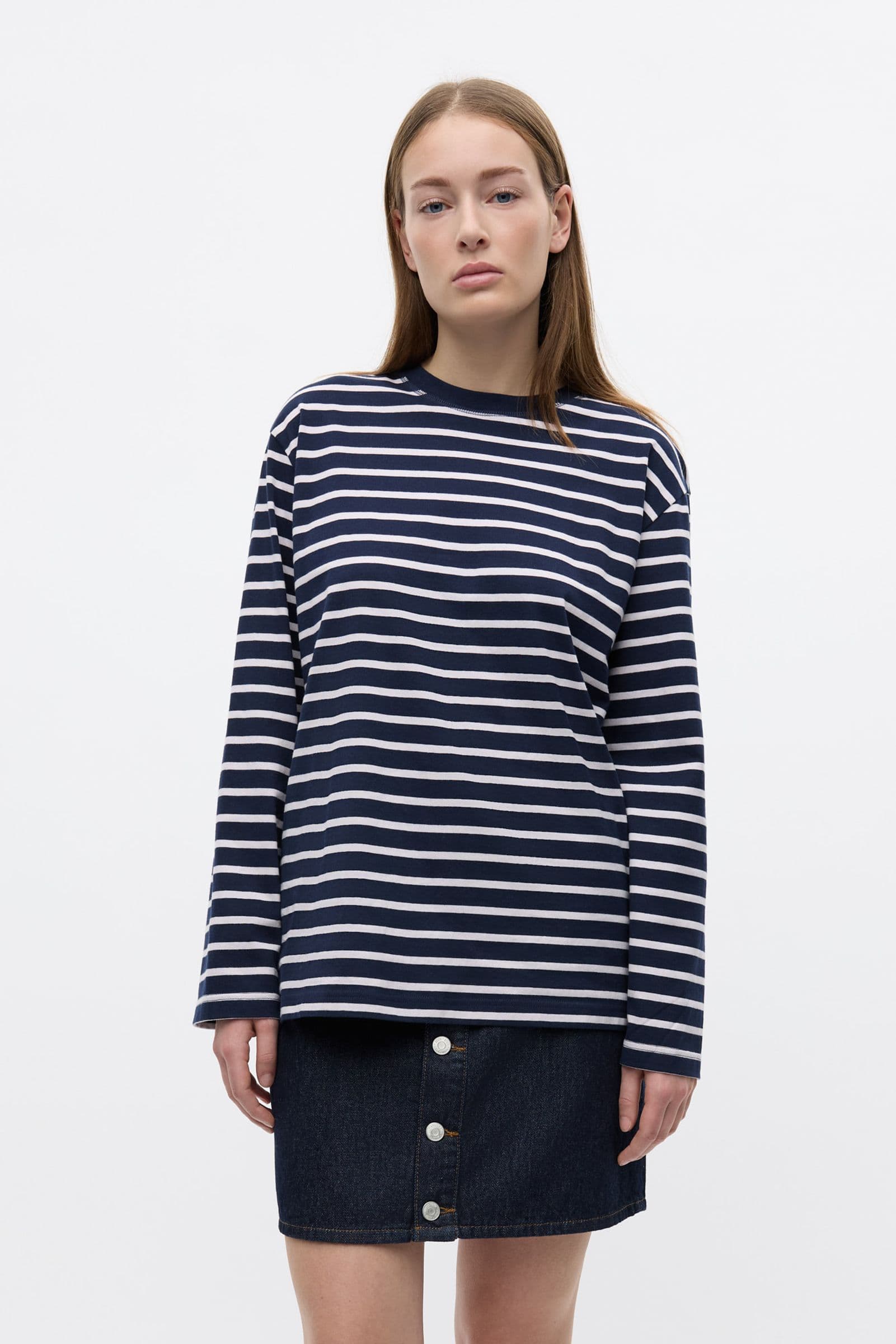 ENKULLA LS STRIPE 5310 Navy Fog Stripe