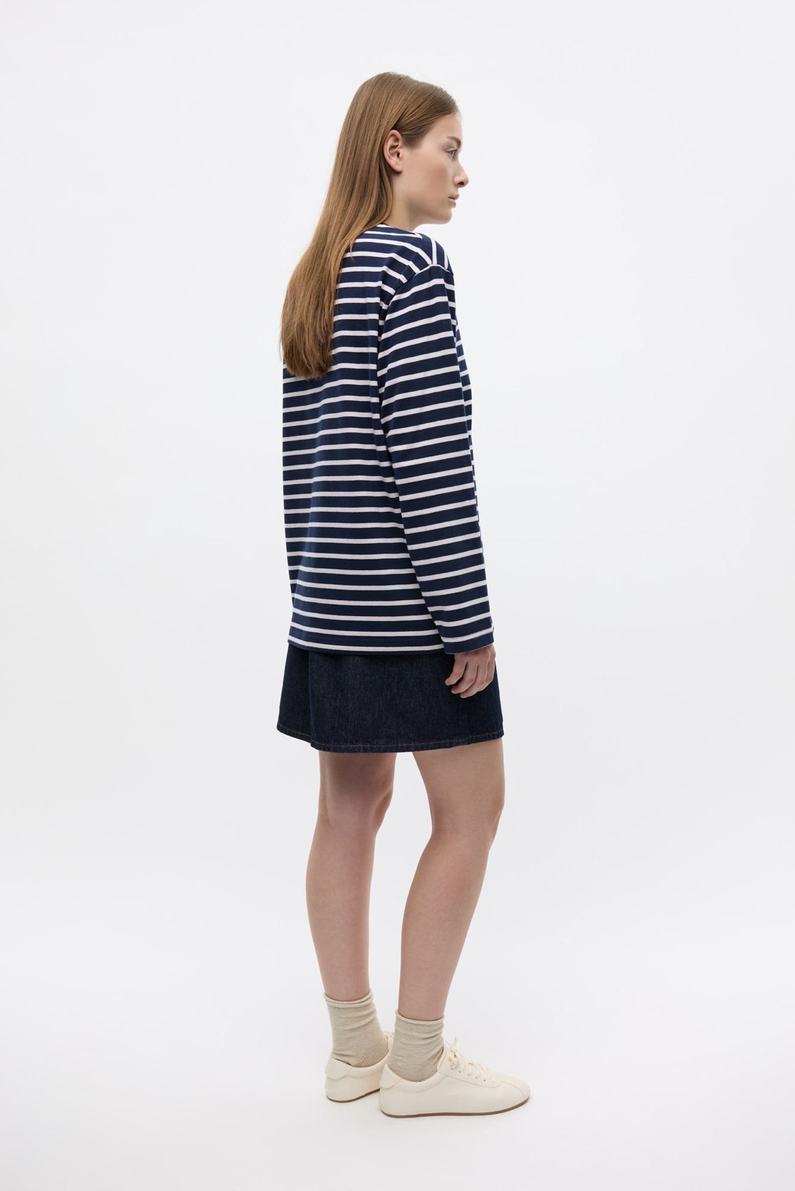 ENKULLA LS STRIPE 5310 Navy Fog Stripe