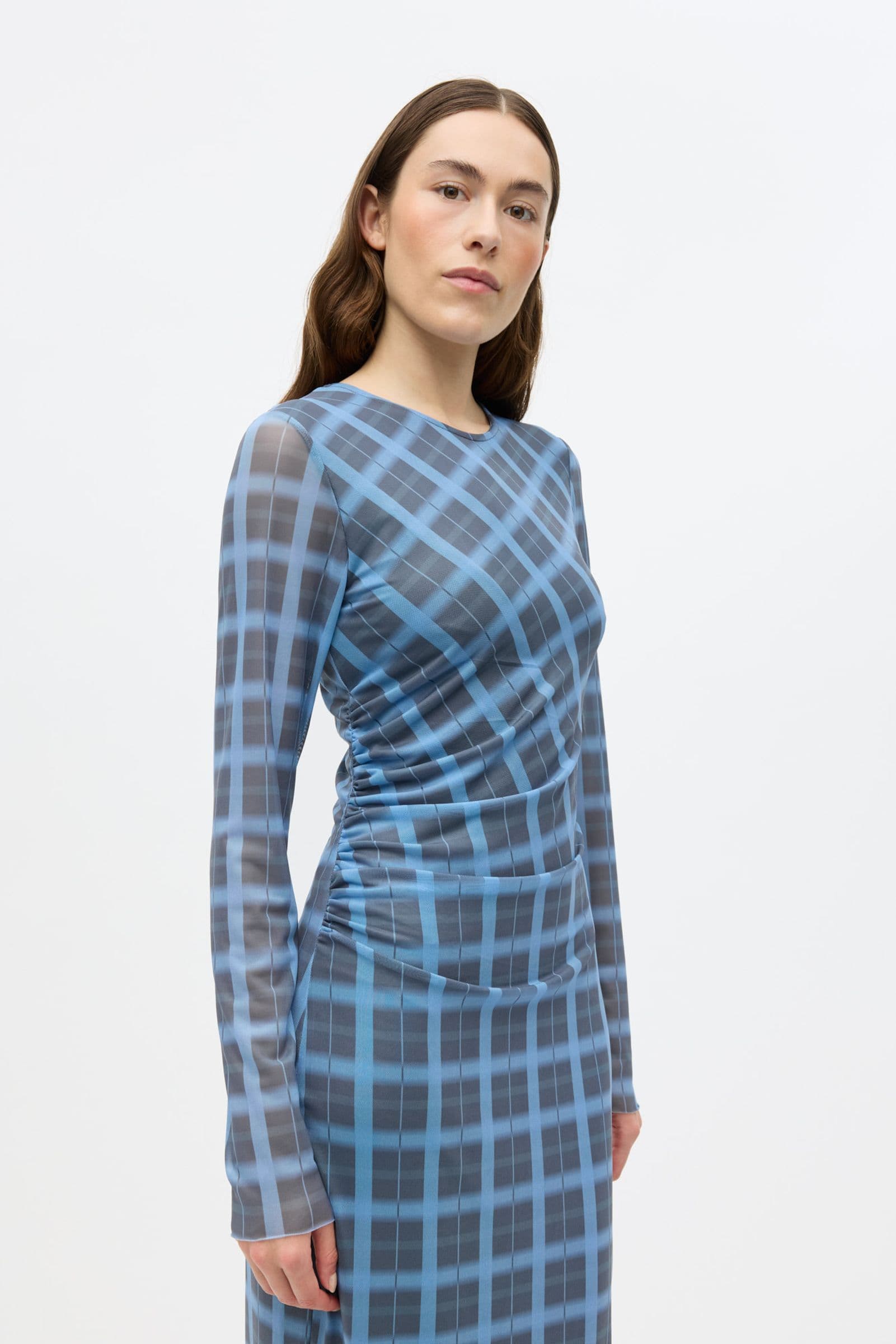 ENLOMOND LS DRESS AOP 7042 Blurred Olive