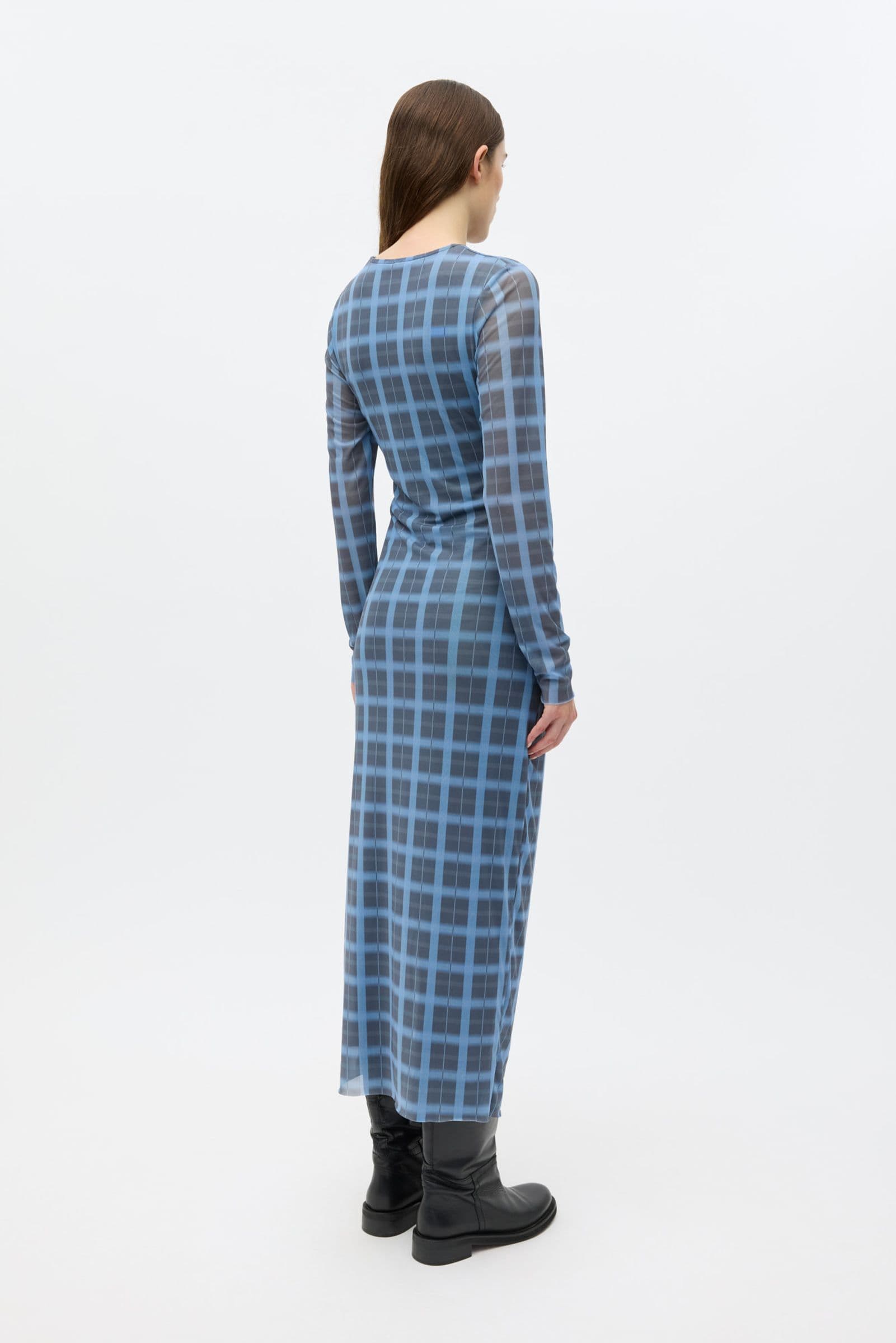 ENLOMOND LS DRESS AOP 7042 Blurred Olive