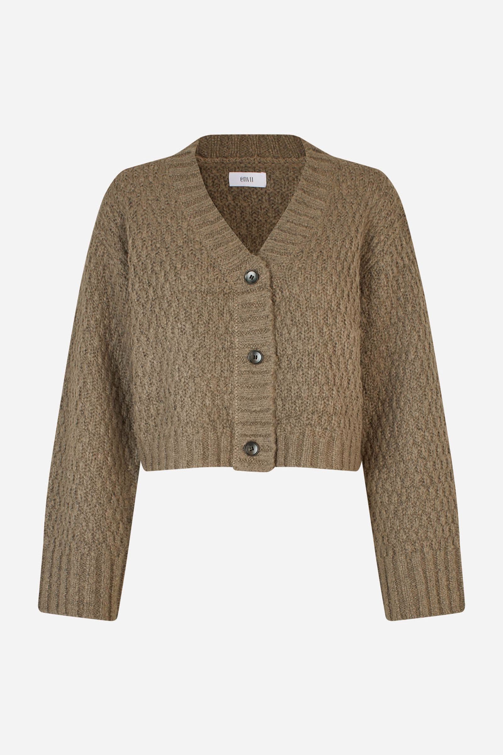 ENBUCKTHORN LS CARDIGAN 7144 Bungee Cord Mel