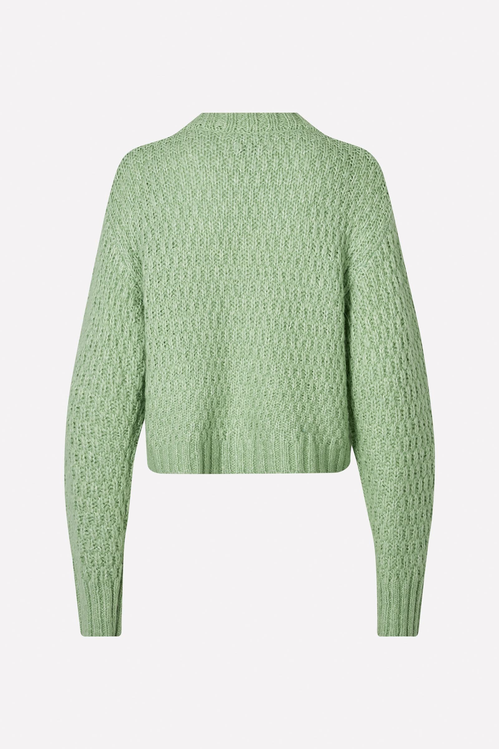 ENBUCKTHORN LS CARDIGAN 7144 Quiet Green Mel