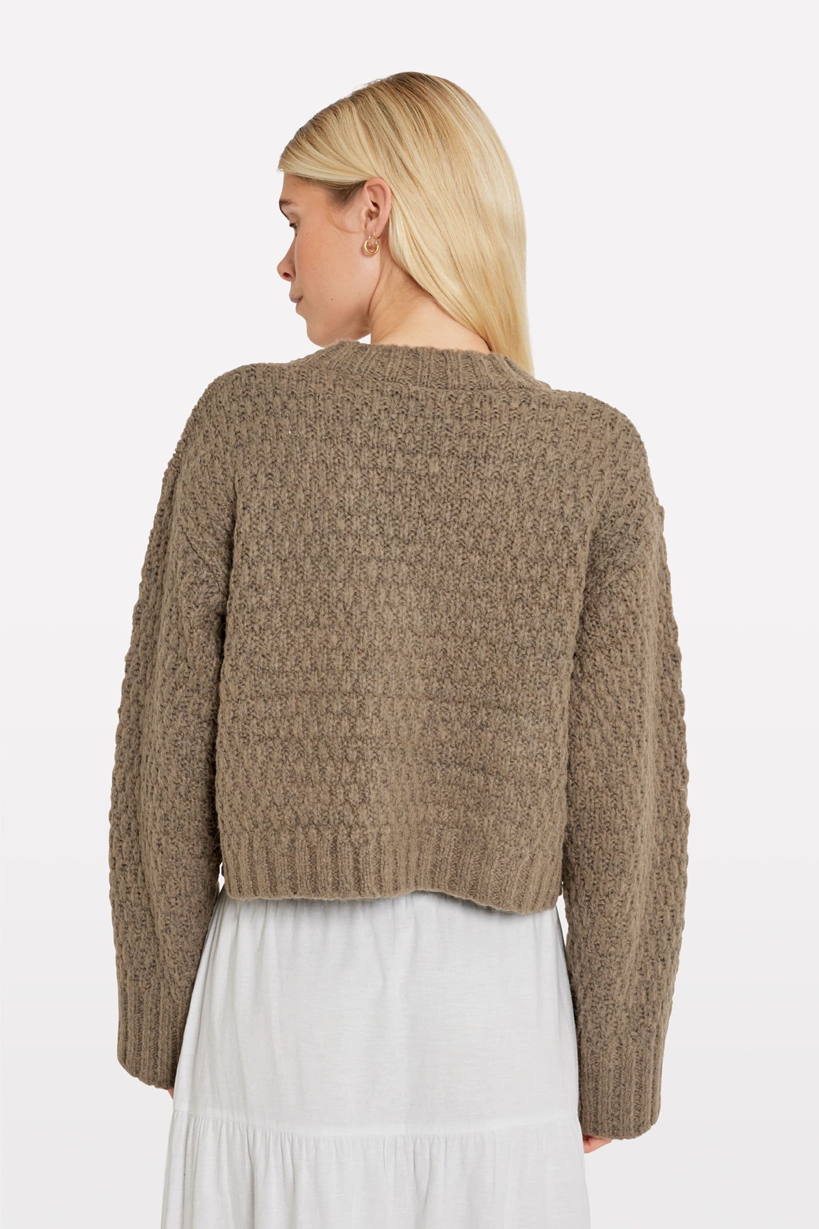 ENBUCKTHORN LS CARDIGAN 7144 Bungee Cord Mel