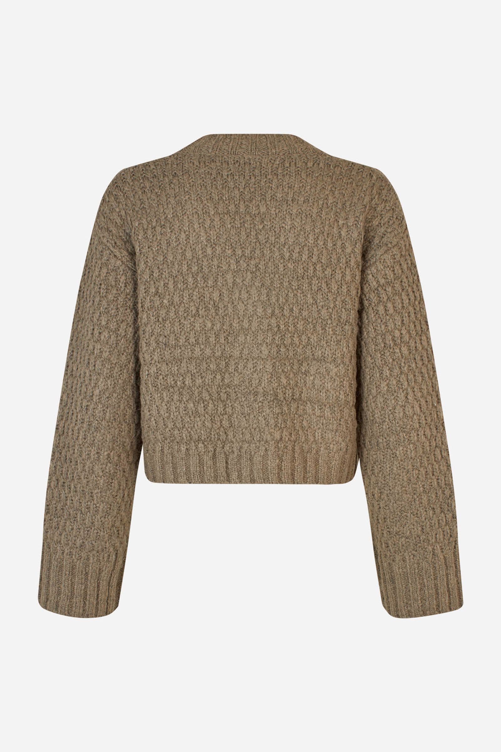 ENBUCKTHORN LS CARDIGAN 7144 Bungee Cord Mel