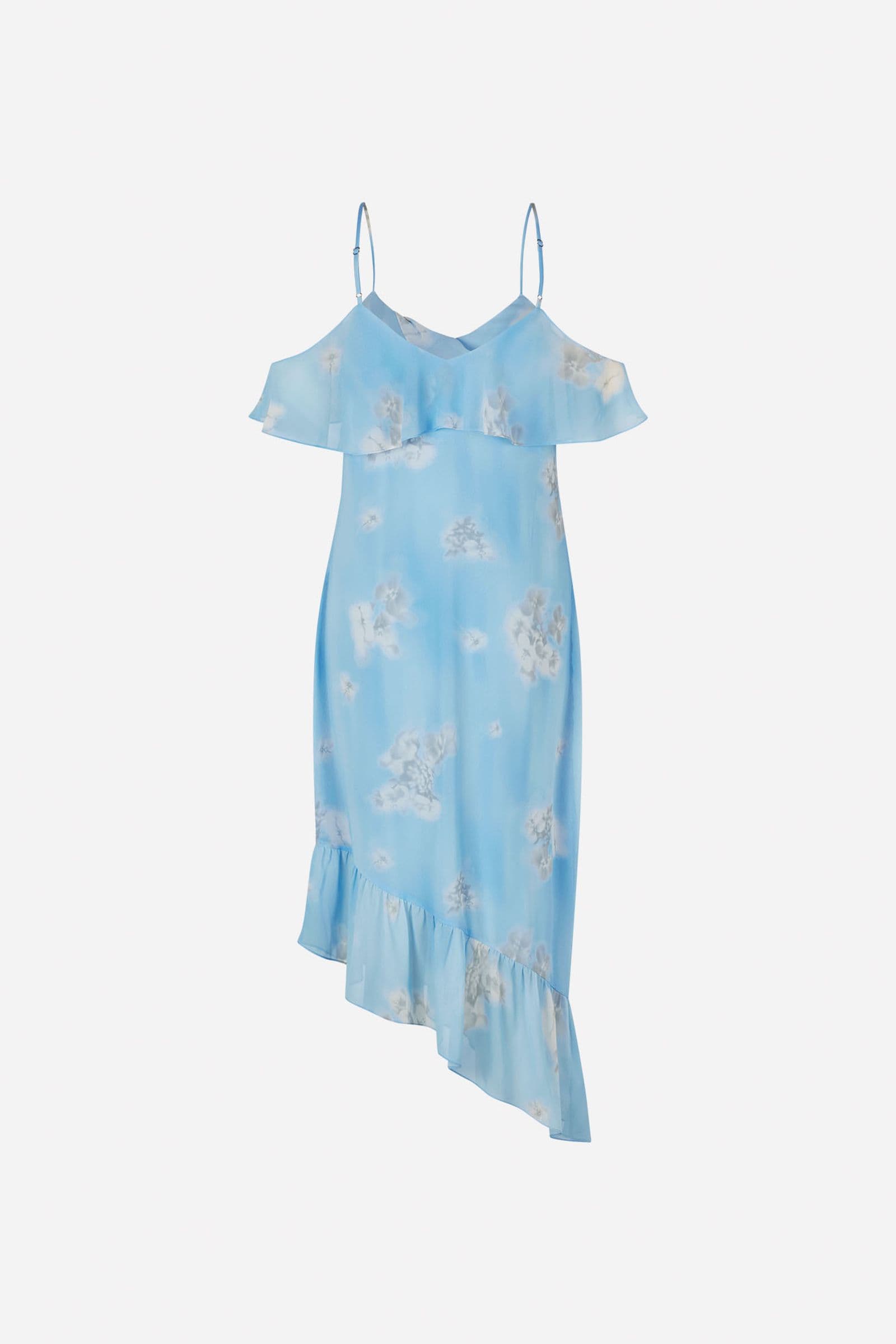 ENJUMP SL MIDI DRESS AOP 7126 SKY FLOWER