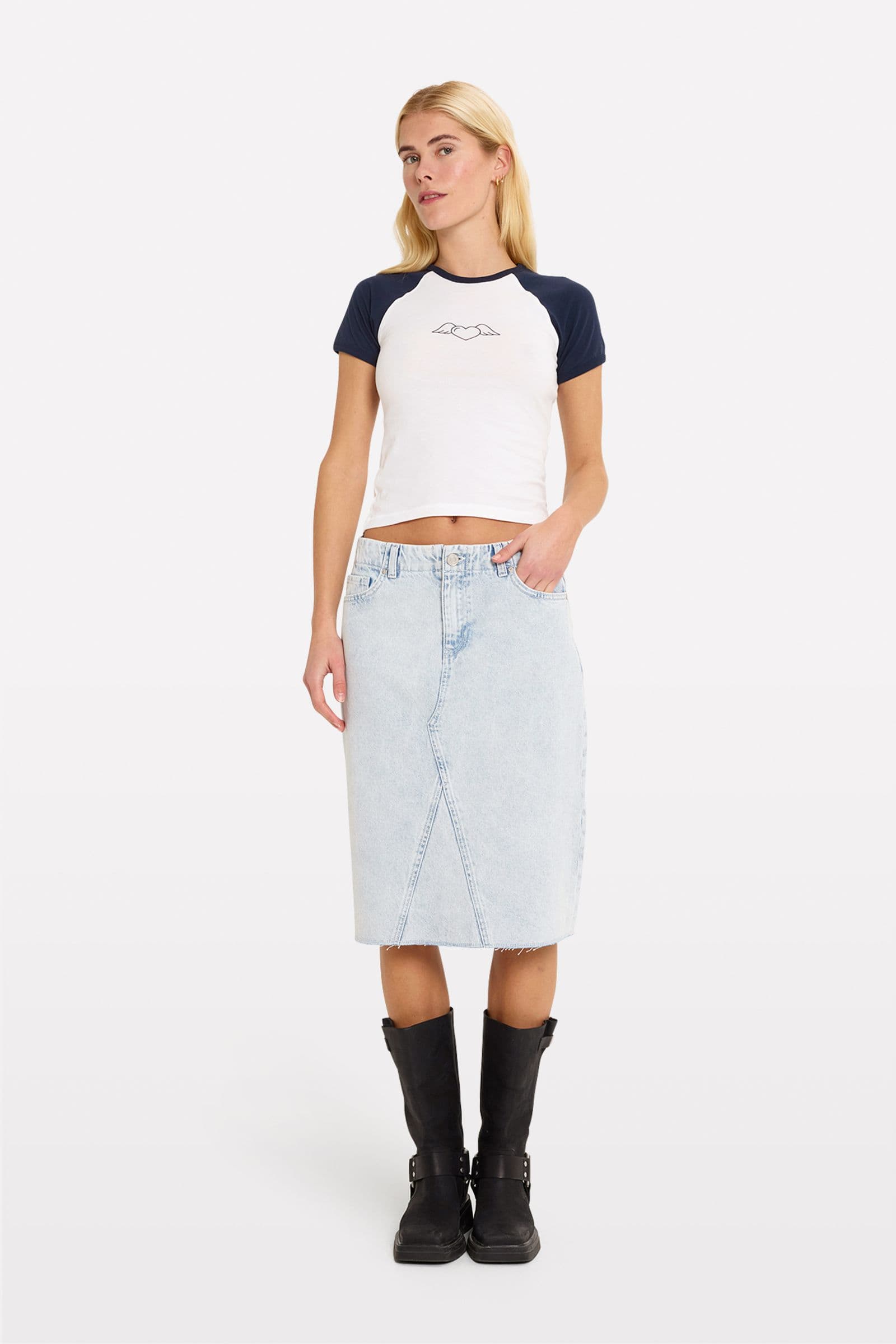 ENDANK SKIRT 7132 90s light denim