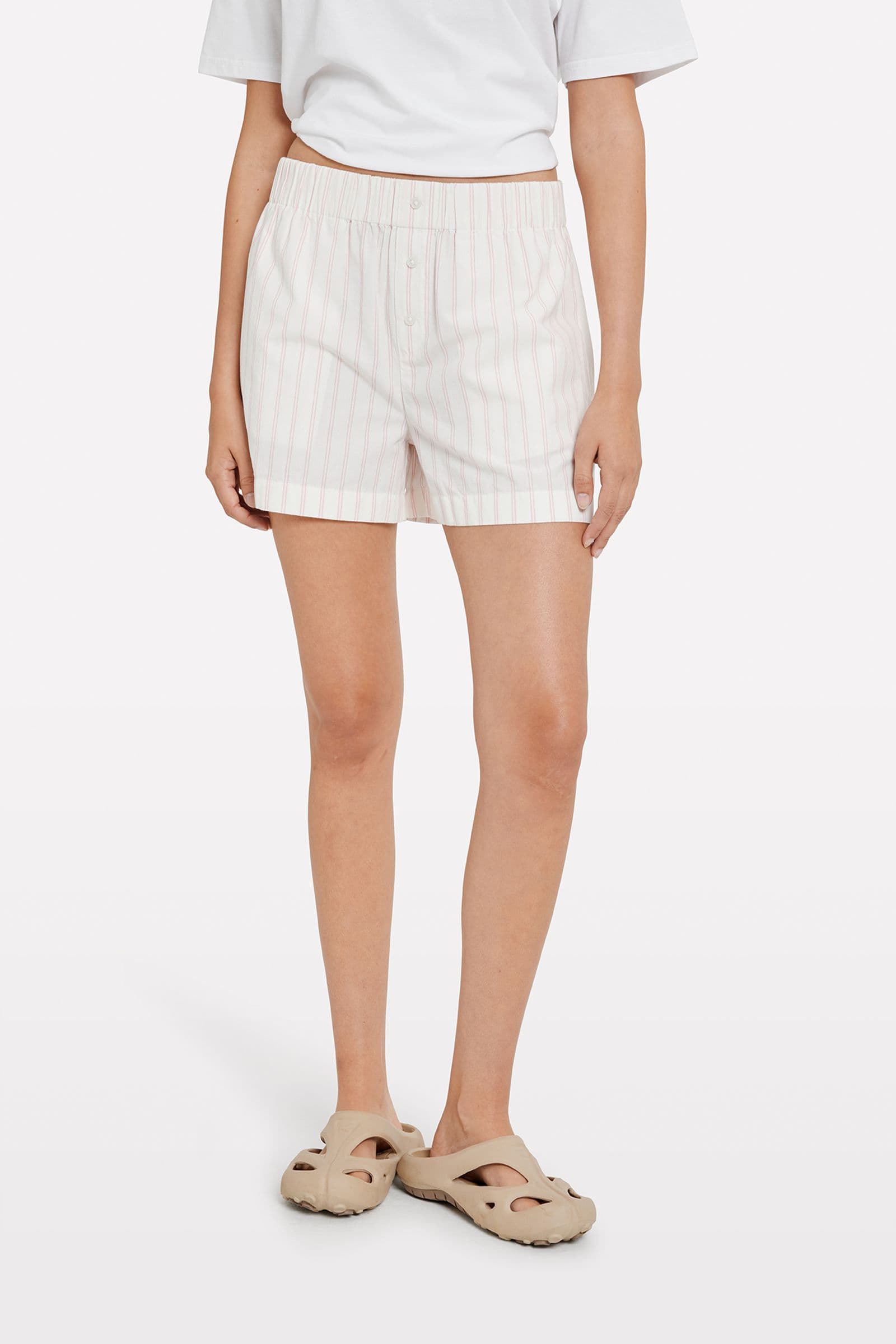 ENBEACH SHORTS ST 7119 GERANIUM STRIPE