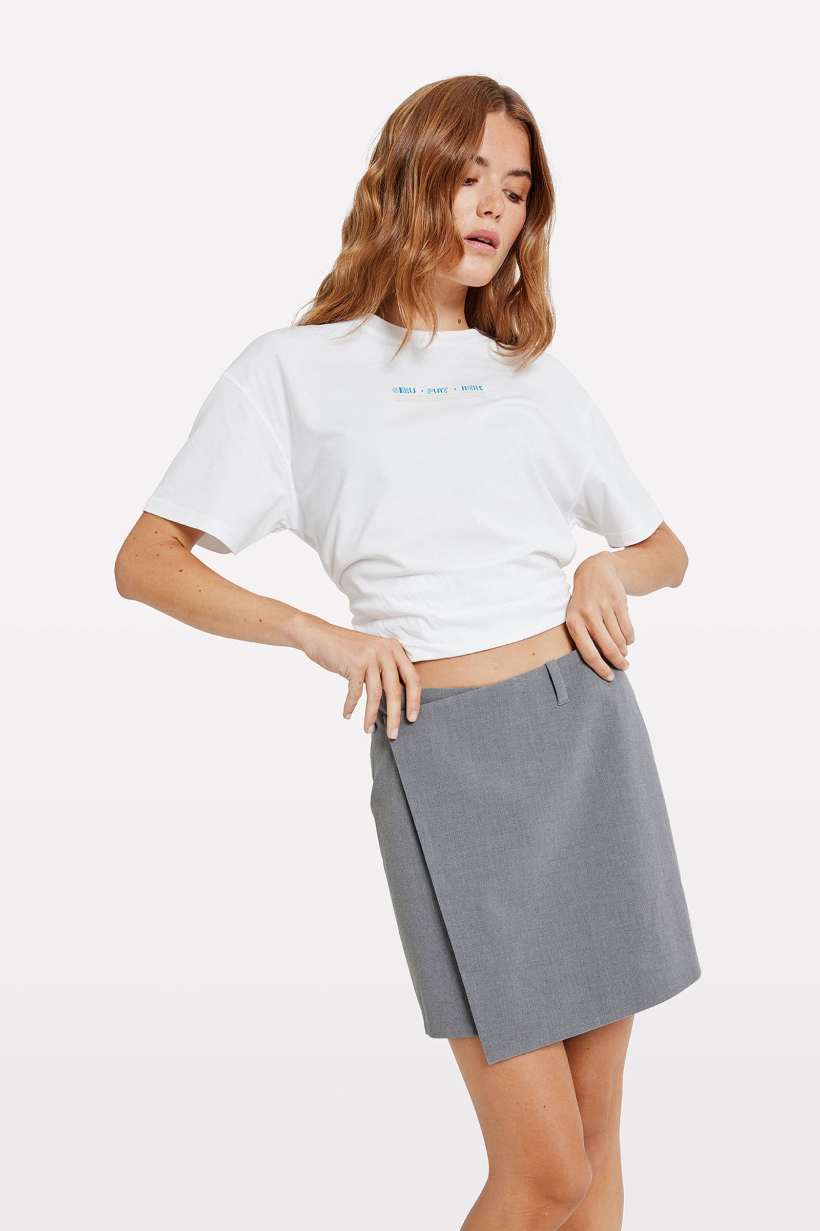 ENHELLA SKIRT 6746 LIGHT GREY MEL.