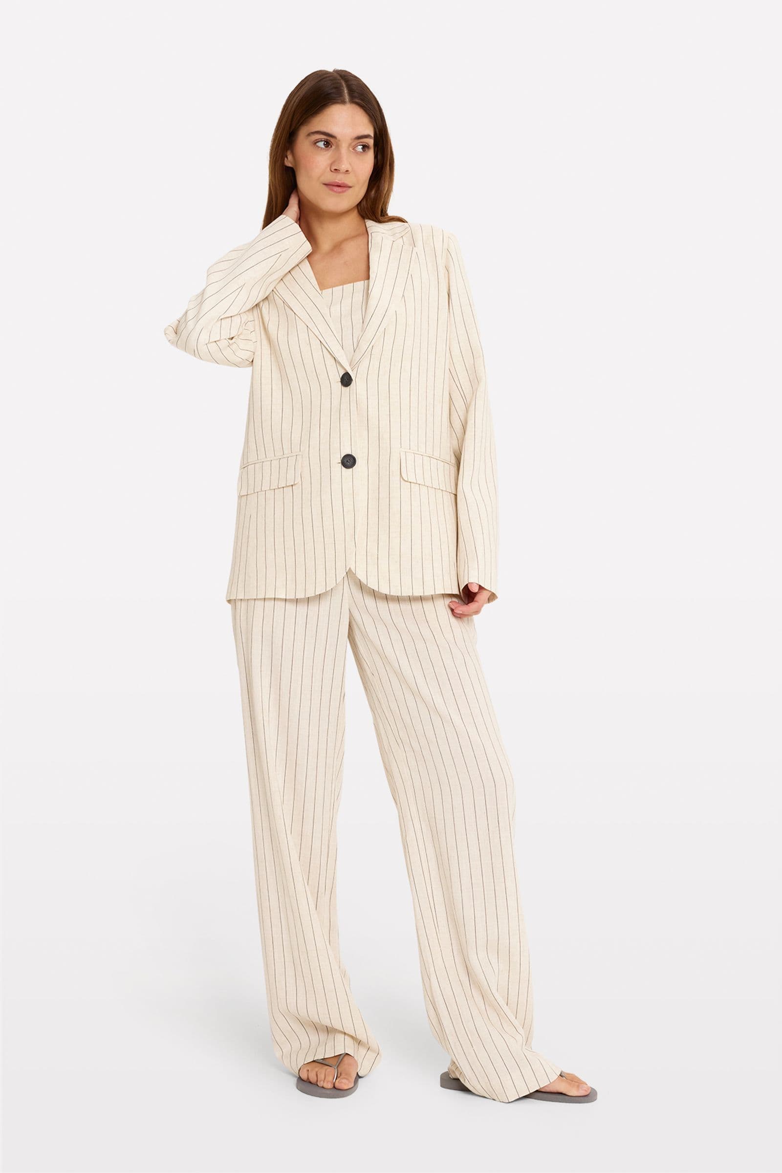 ENHORSE BLAZER 7137 Oatmeal/black stripe