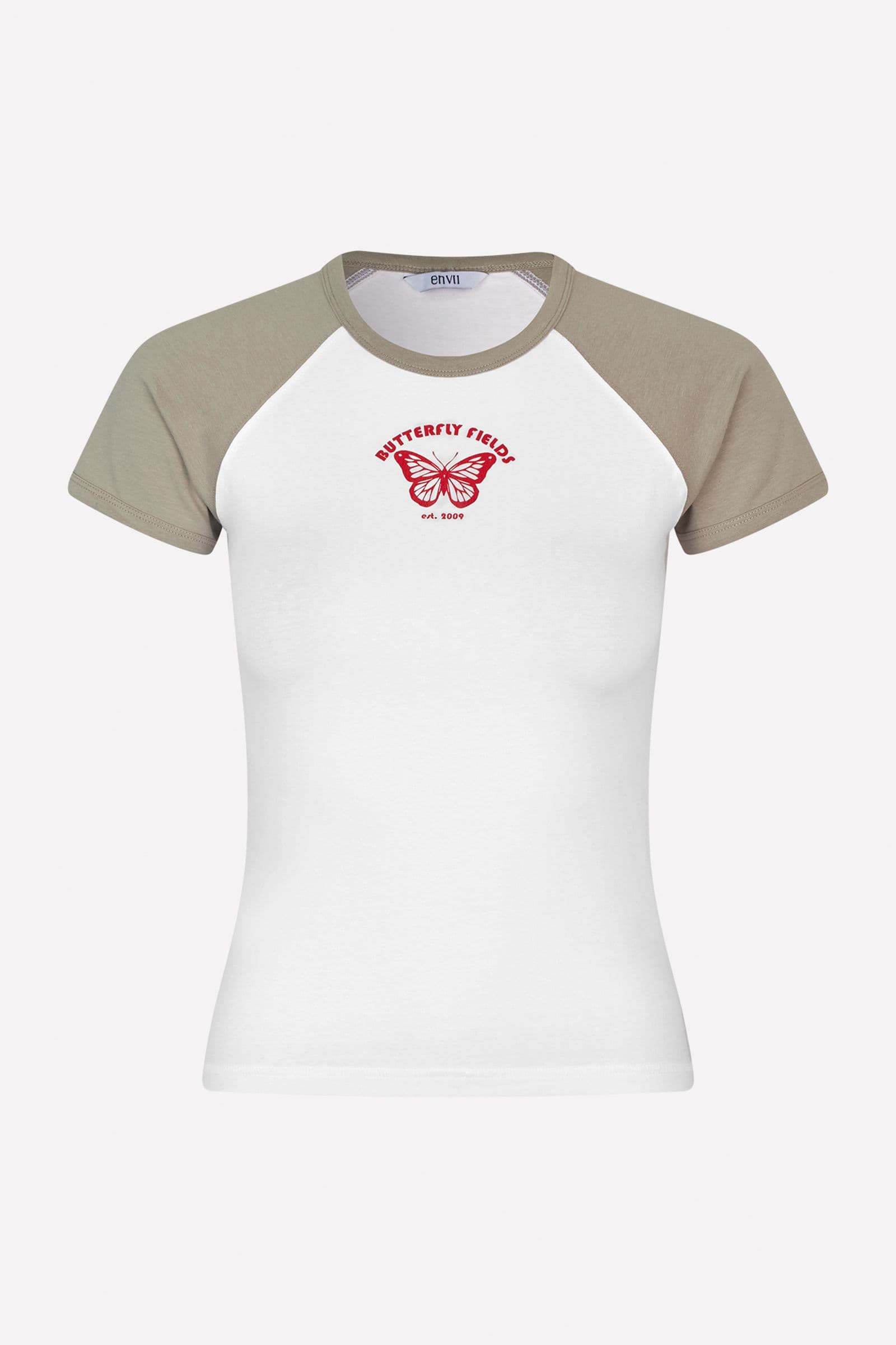 ENMOLLY SS RAGLAN TEE 7143 Butterfly Fields