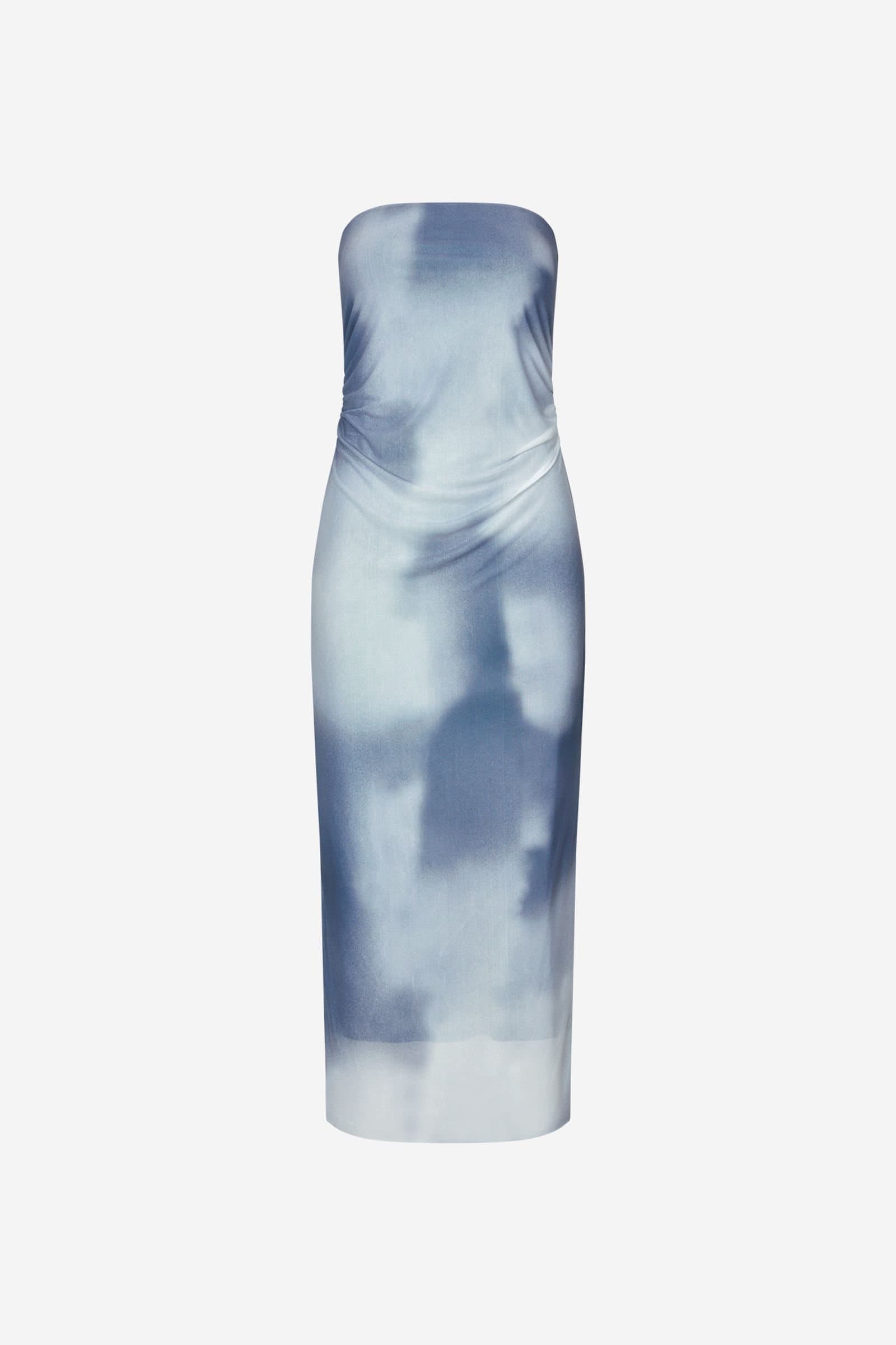 ENWILMA TUBE DRESS AOP 7042 DUSTY FOG
