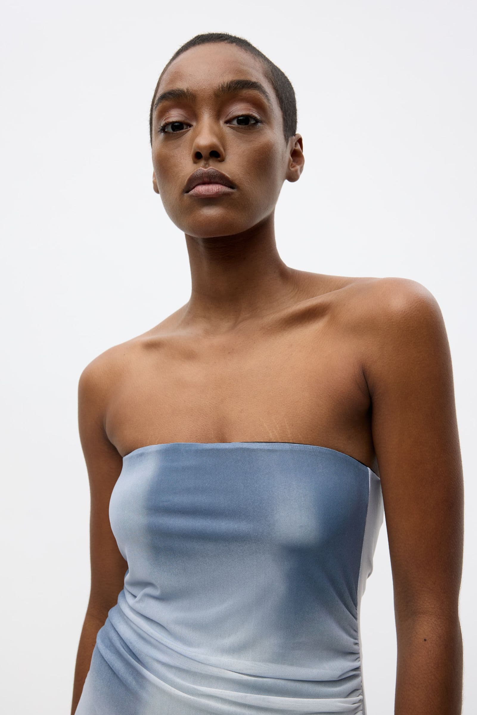 ENWILMA TUBE DRESS AOP 7042 DUSTY FOG