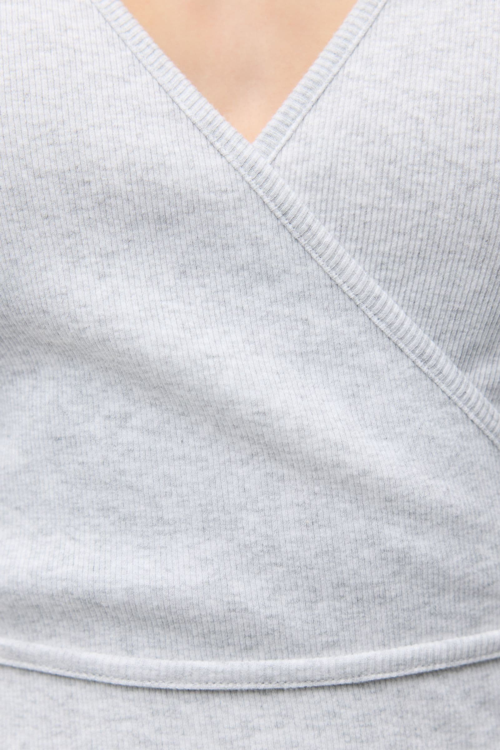 ENALLY LS V-N TEE 5314 Light Grey Mel (ALLY)