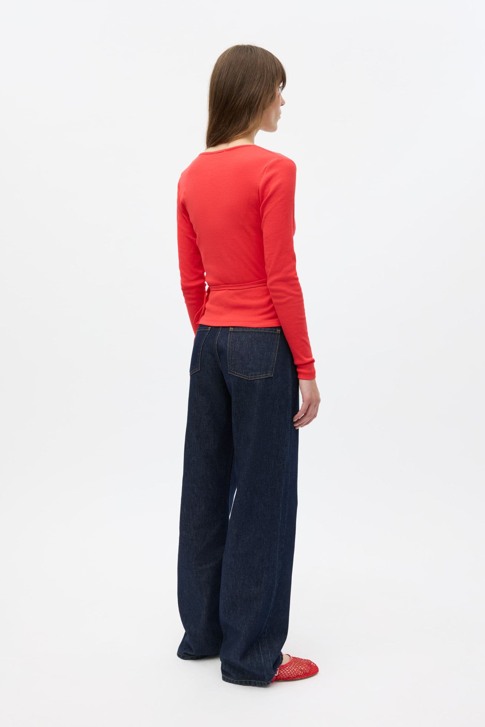 ENALLY LS V-N TEE 5314 HIGH RISK RED