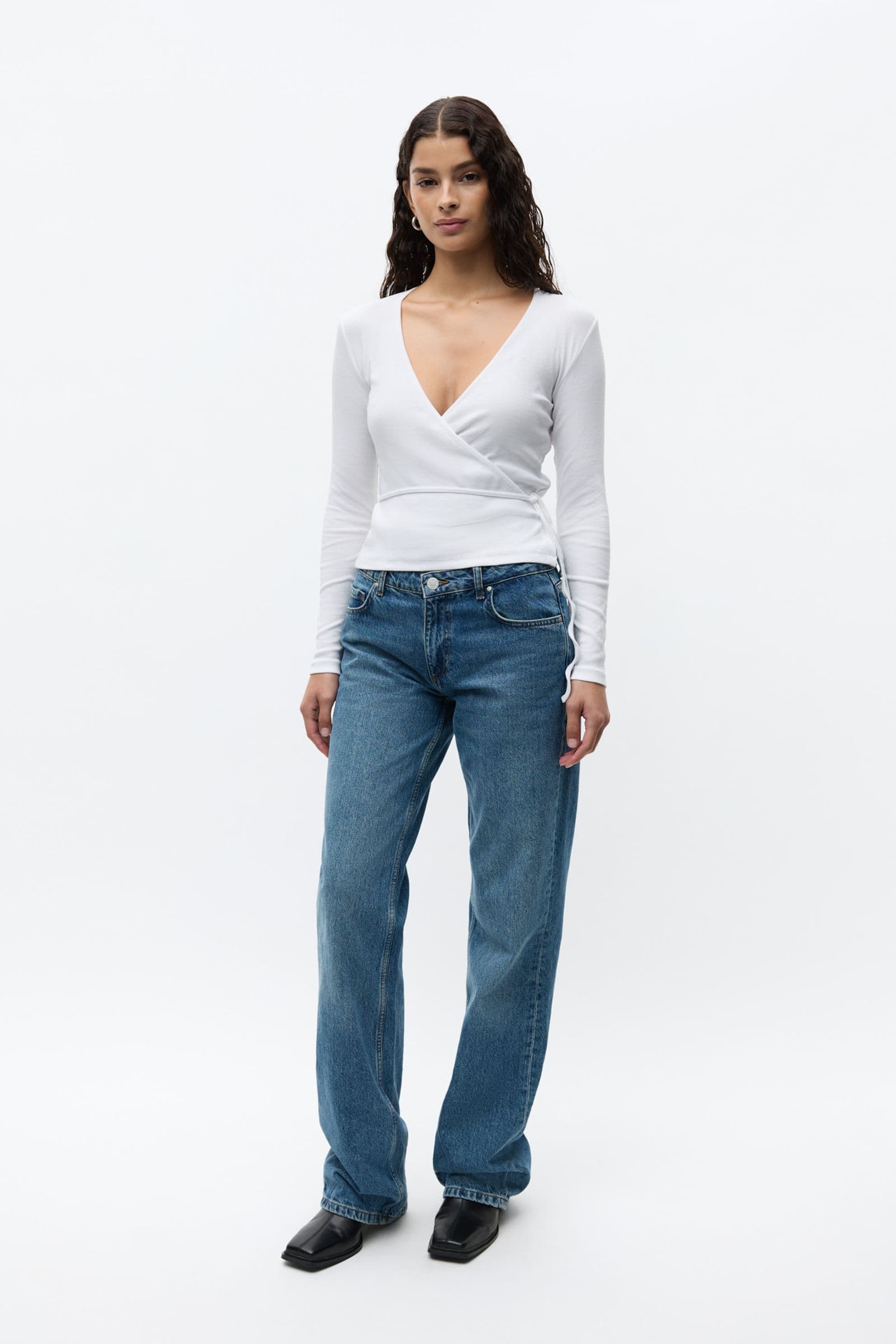 ENALLY LS V-N TEE 5314 Bright White