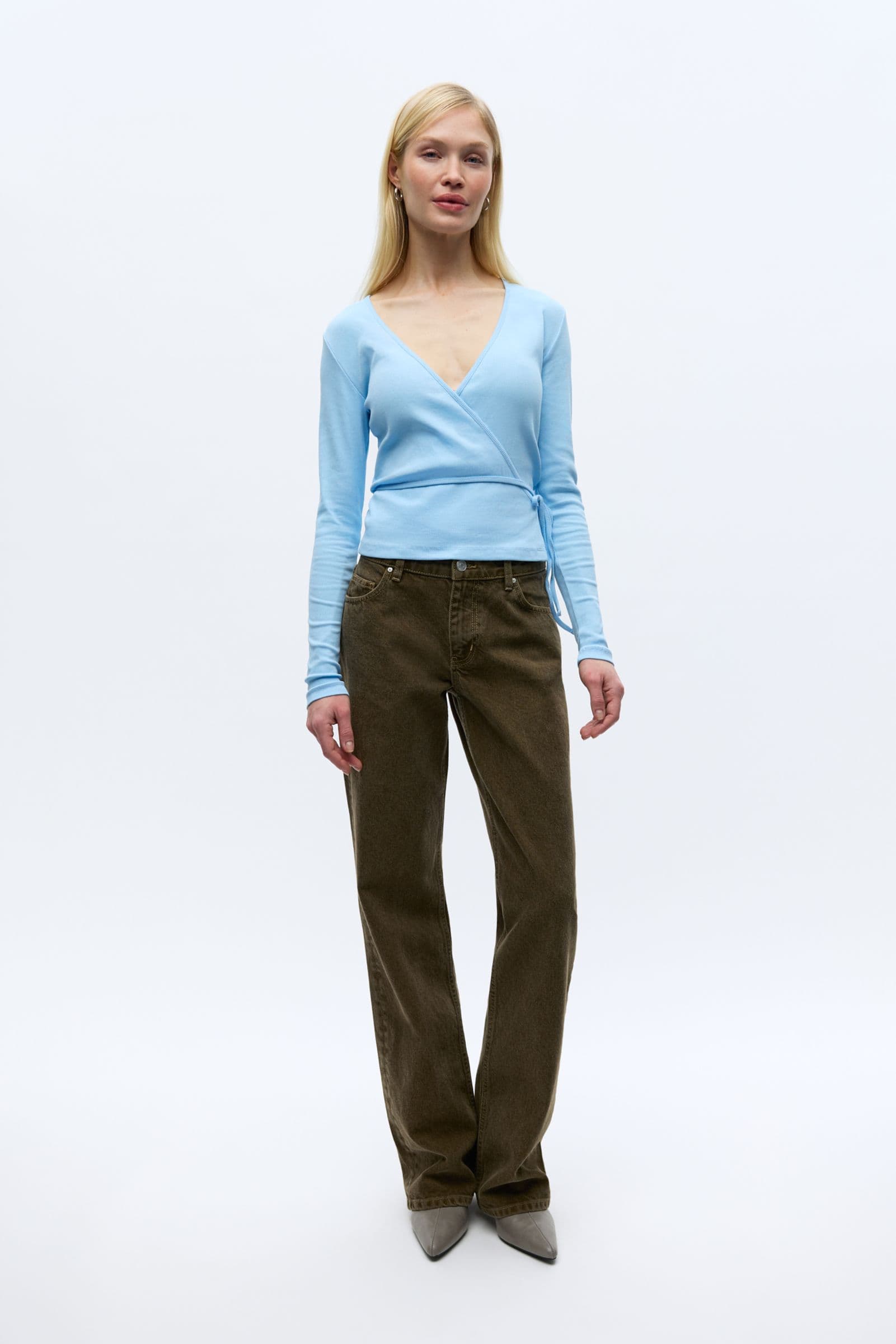ENALLY LS V-N TEE 5314 Cool Blue