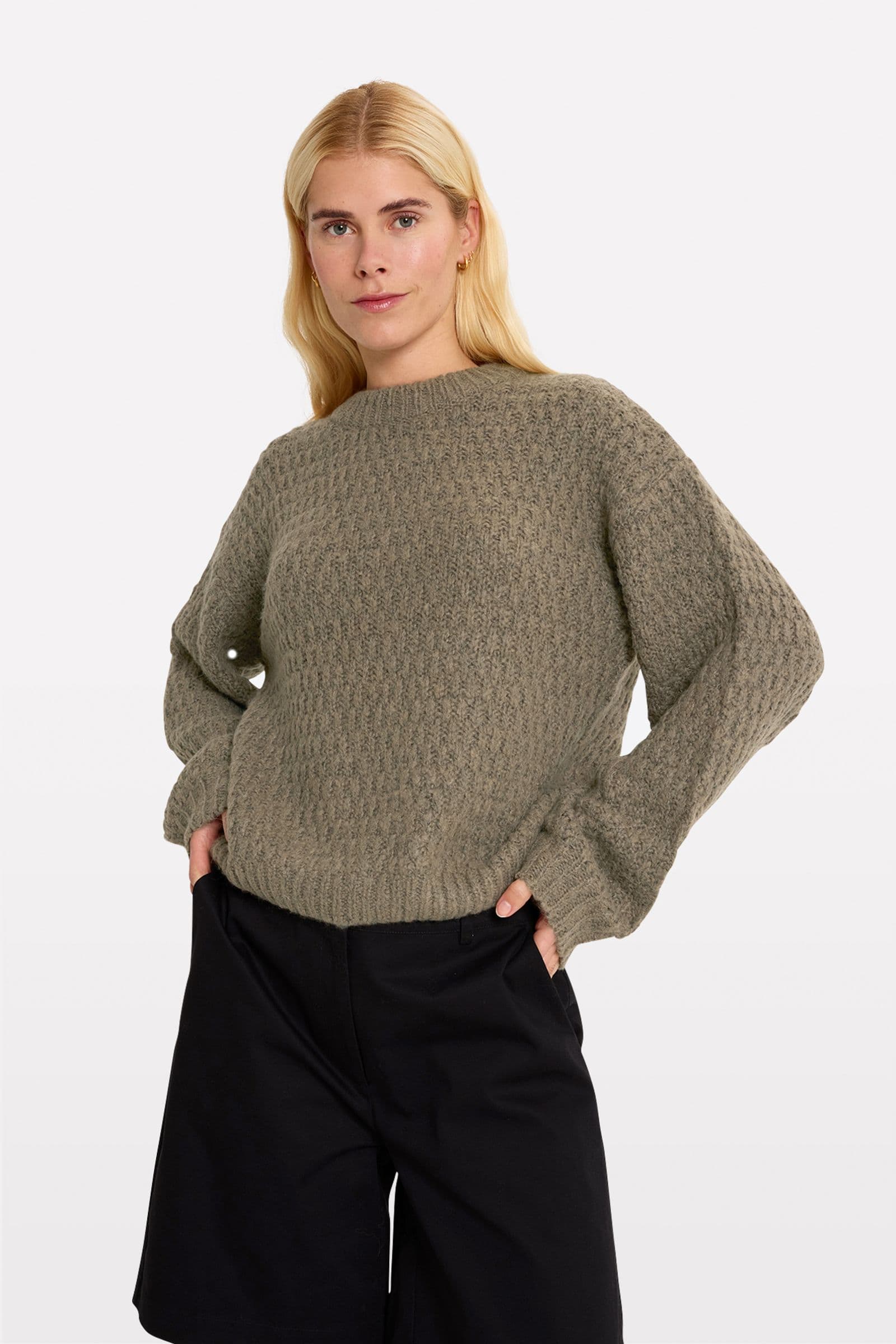 ENBUCKTHORN LS KNIT 5237 Bungee Cord Mel