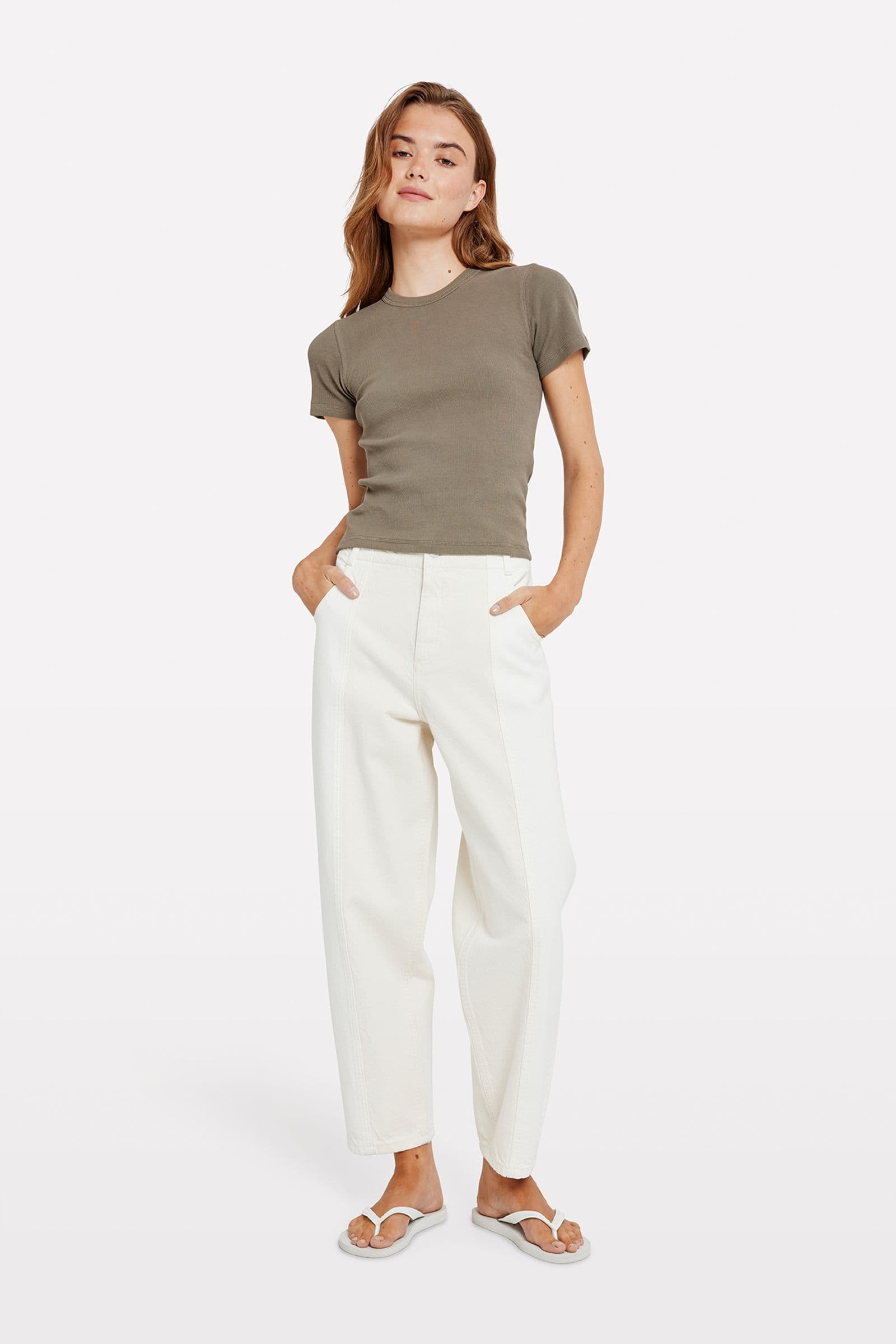 ENALLY SS CROP TEE 5314 Bungee Cord