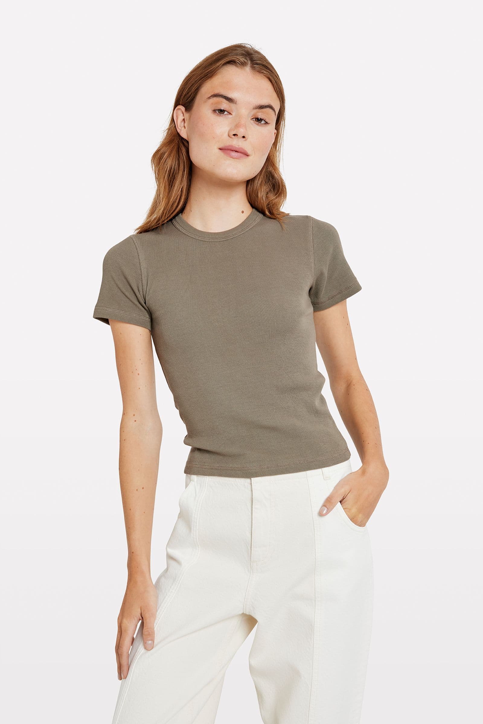 ENALLY SS CROP TEE 5314 Bungee Cord