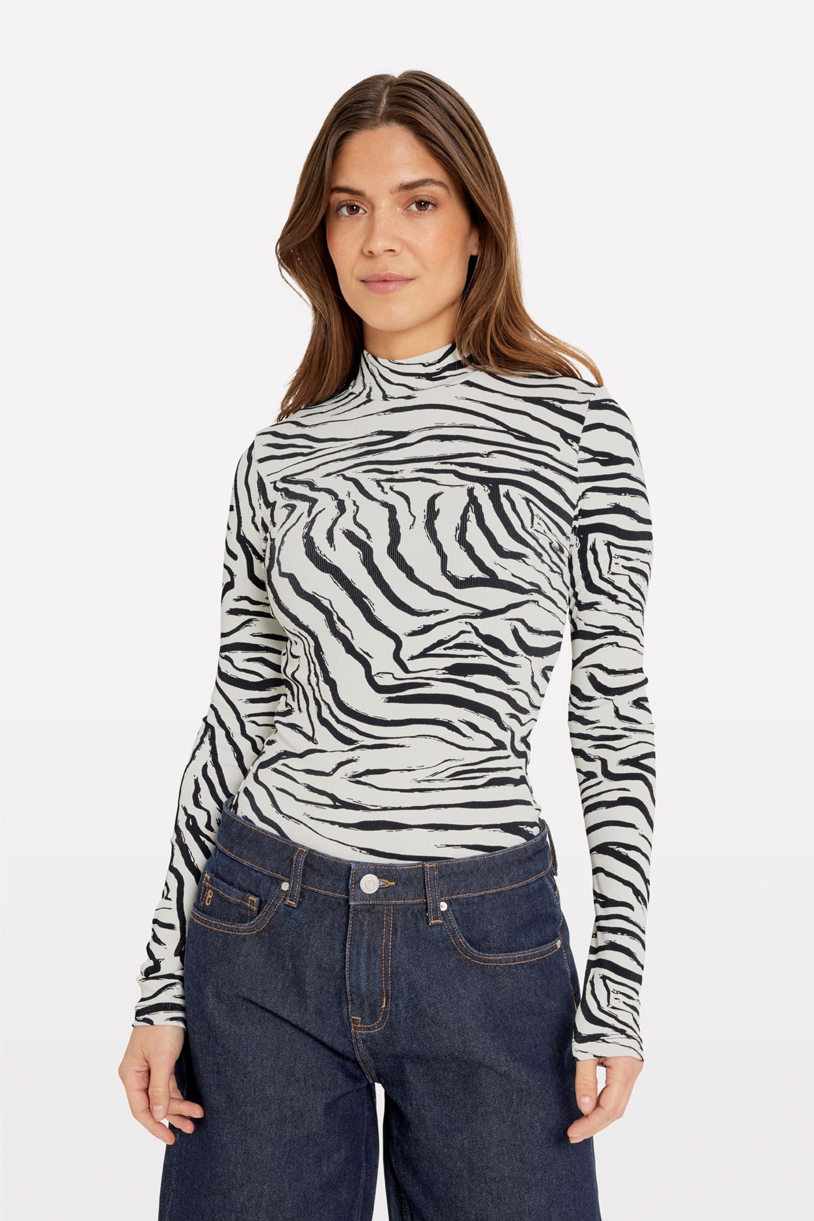 ENPEAR LS TEE AOP 5347 Wild Zebra
