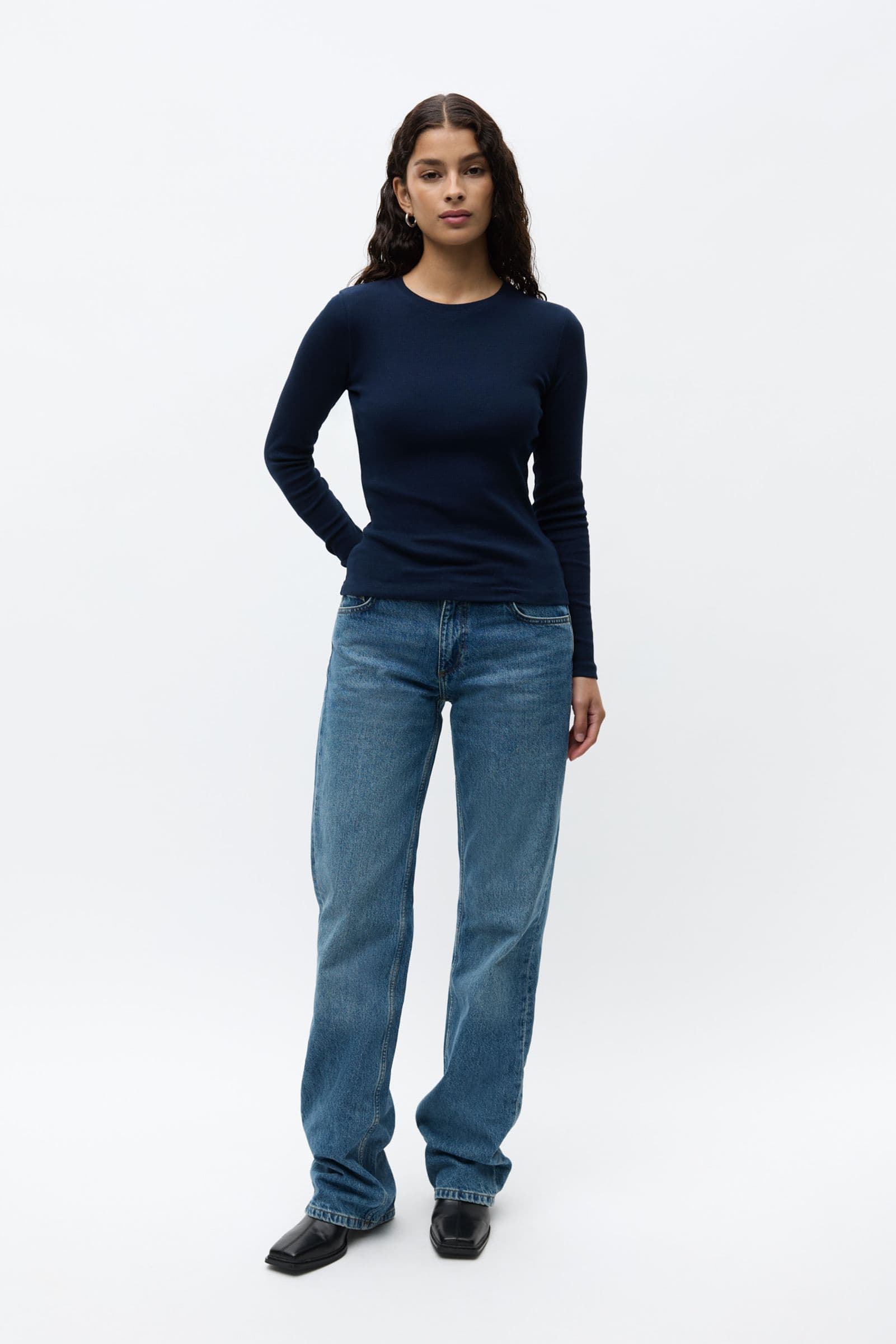 ENALLY LS O-N TEE 5314 Navy Blazer