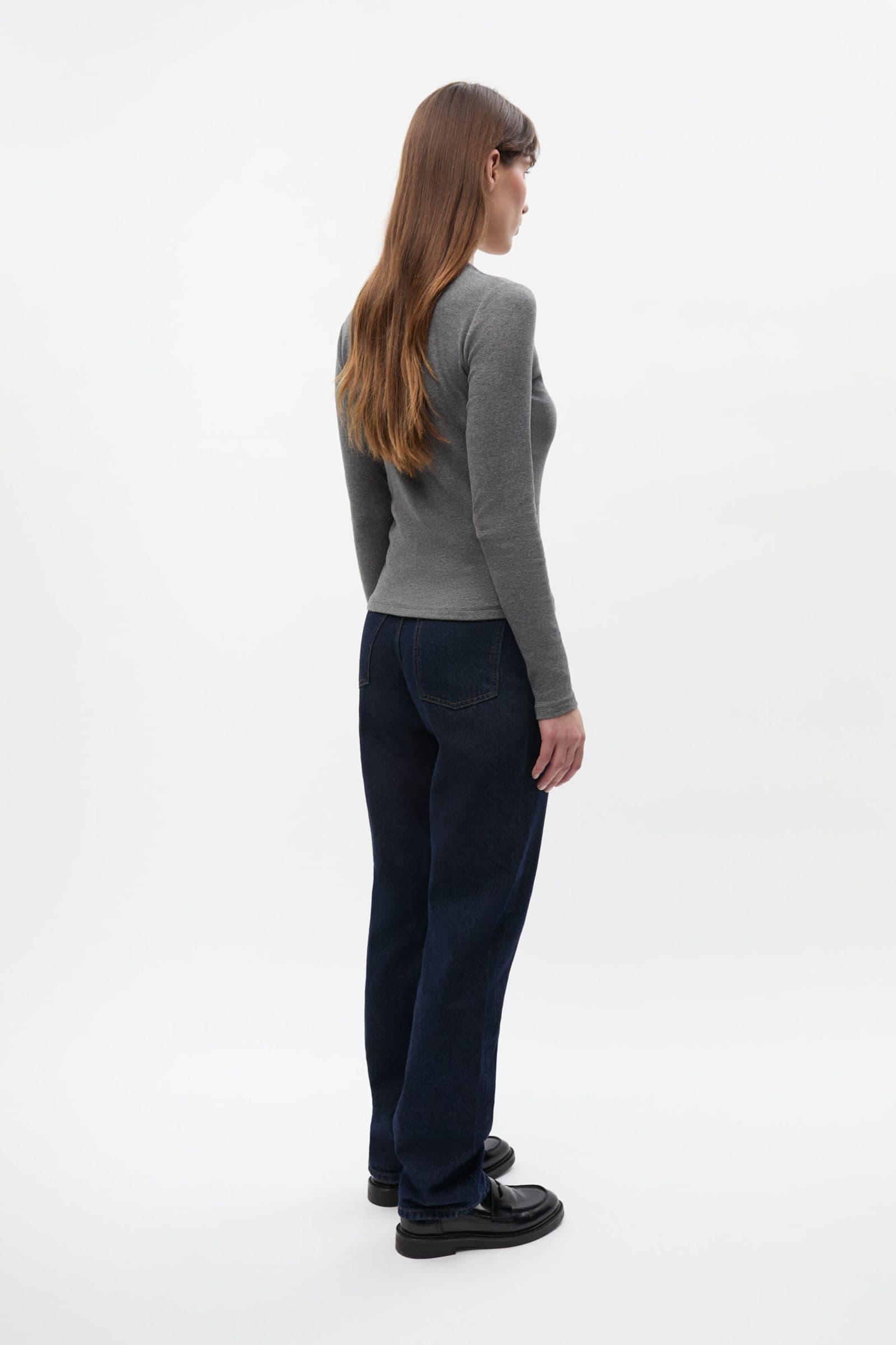 ENALLY LS O-N TEE 5314 Dark grey mel (ALLY)