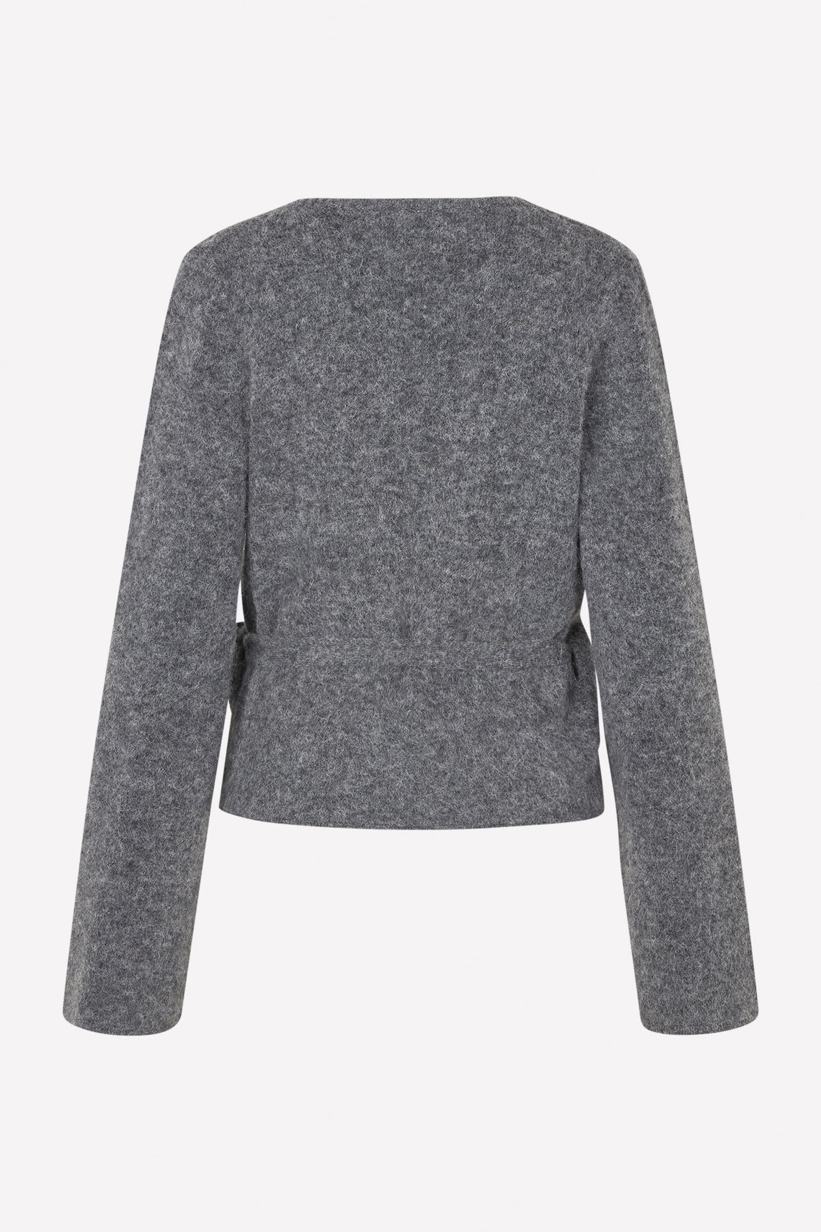 ENADA LS V-N KNIT 7216 Dark Grey Mel