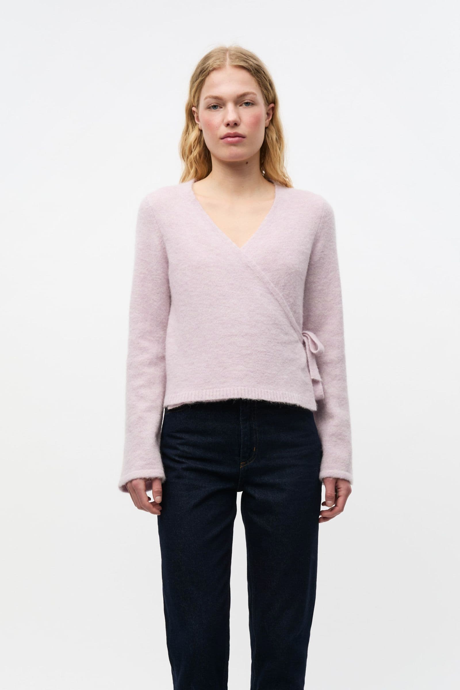 ENADA LS V-N KNIT 7216 Lavender Fog Mel