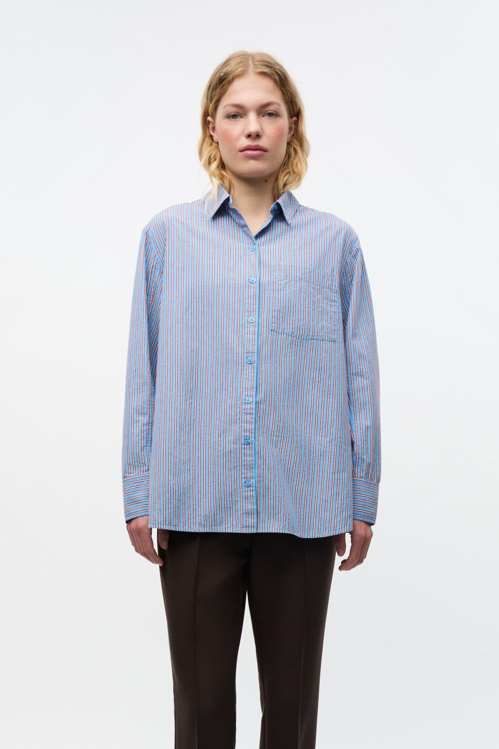 ENWEBSTER LS SHIRT ST 7119 Cabernet Stripe