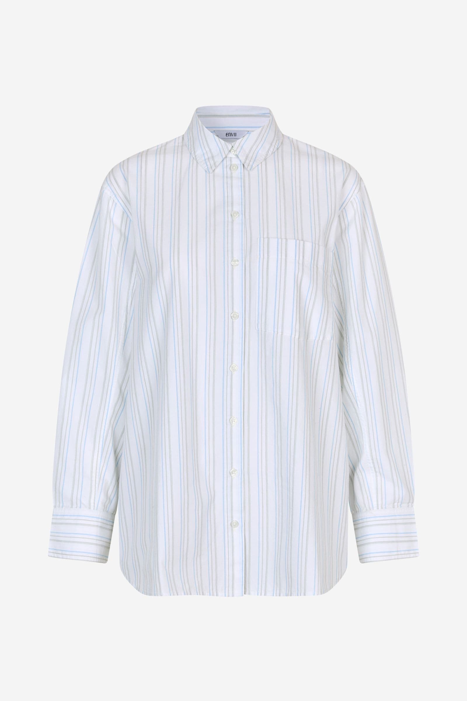 ENWEBSTER LS SHIRT ST 7119 Brindle - Blue Stripe