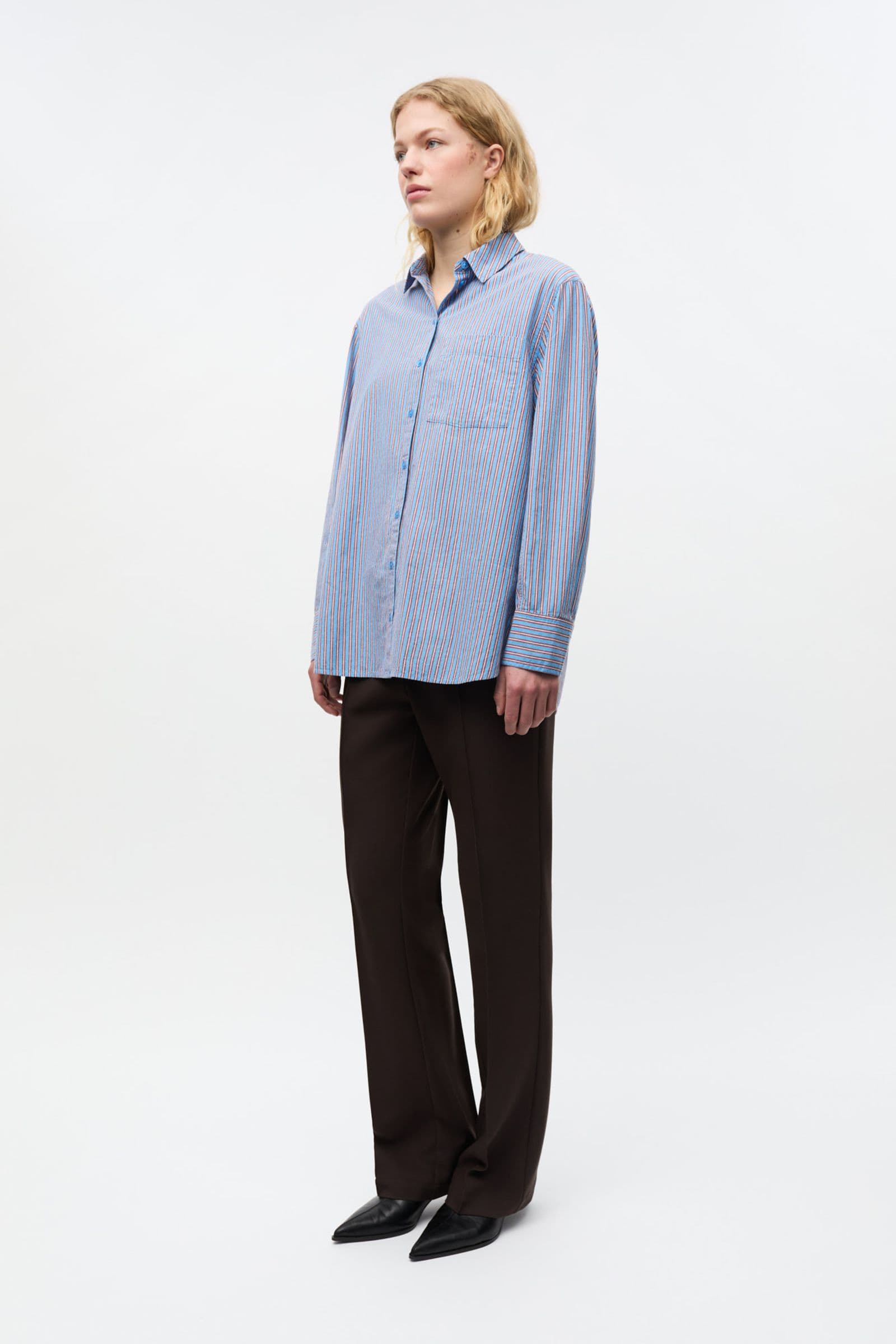 ENWEBSTER LS SHIRT ST 7119 Cabernet Stripe