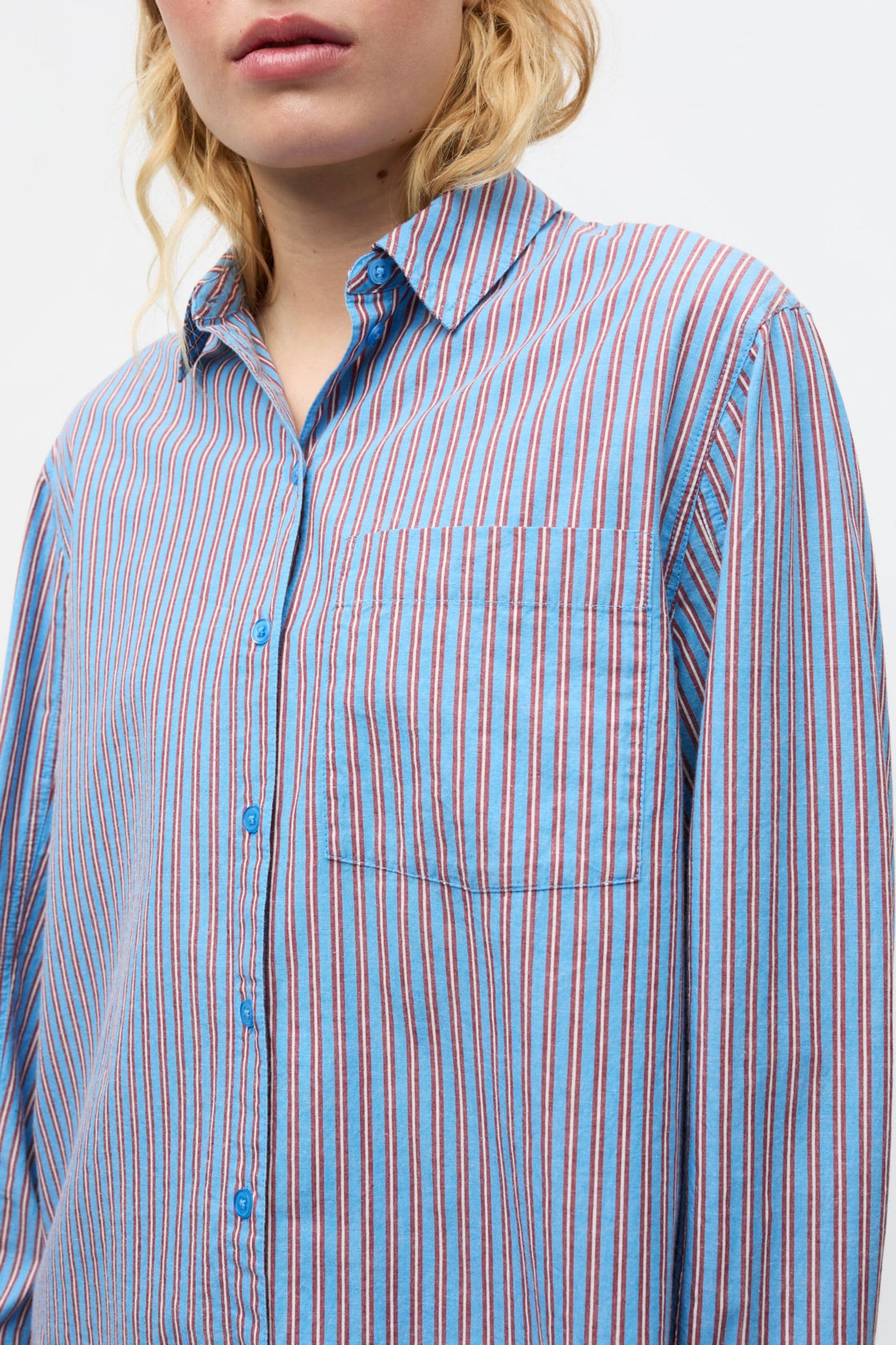 ENWEBSTER LS SHIRT ST 7119 Cabernet Stripe