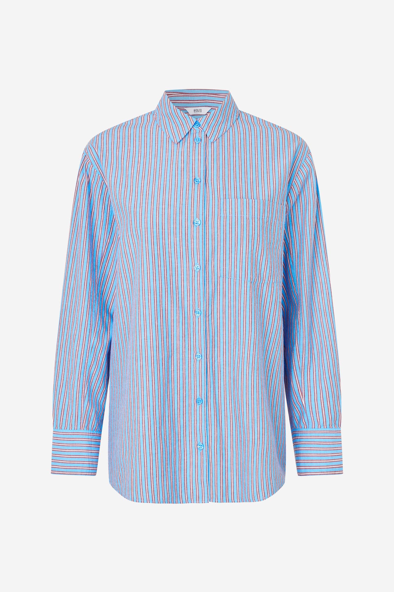 ENWEBSTER LS SHIRT ST 7119 Cabernet Stripe