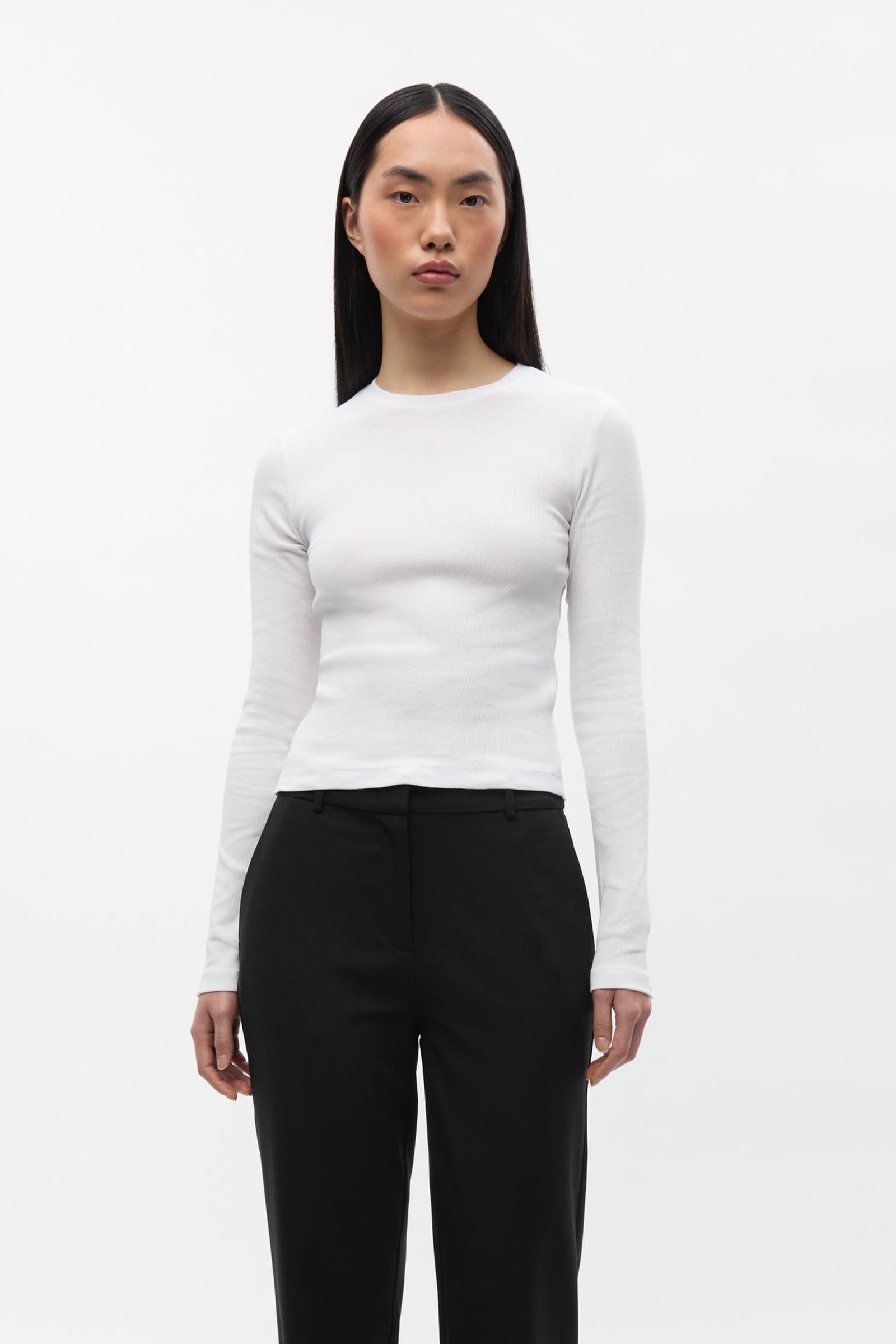 ENALLY LS SHORT TEE 5314 WHITE
