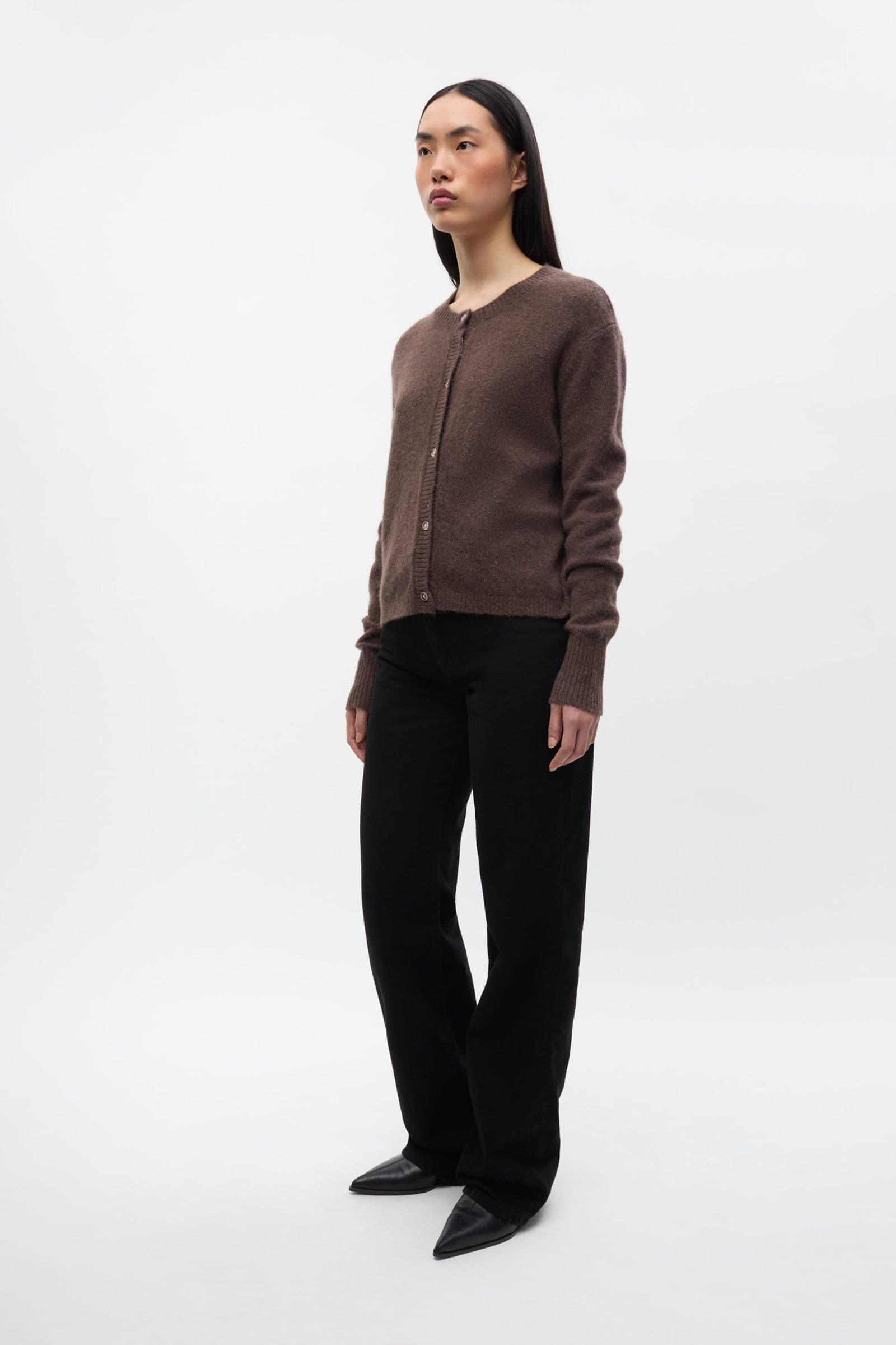 ENADA LS CARDIGAN 7216 Chocolate Mel