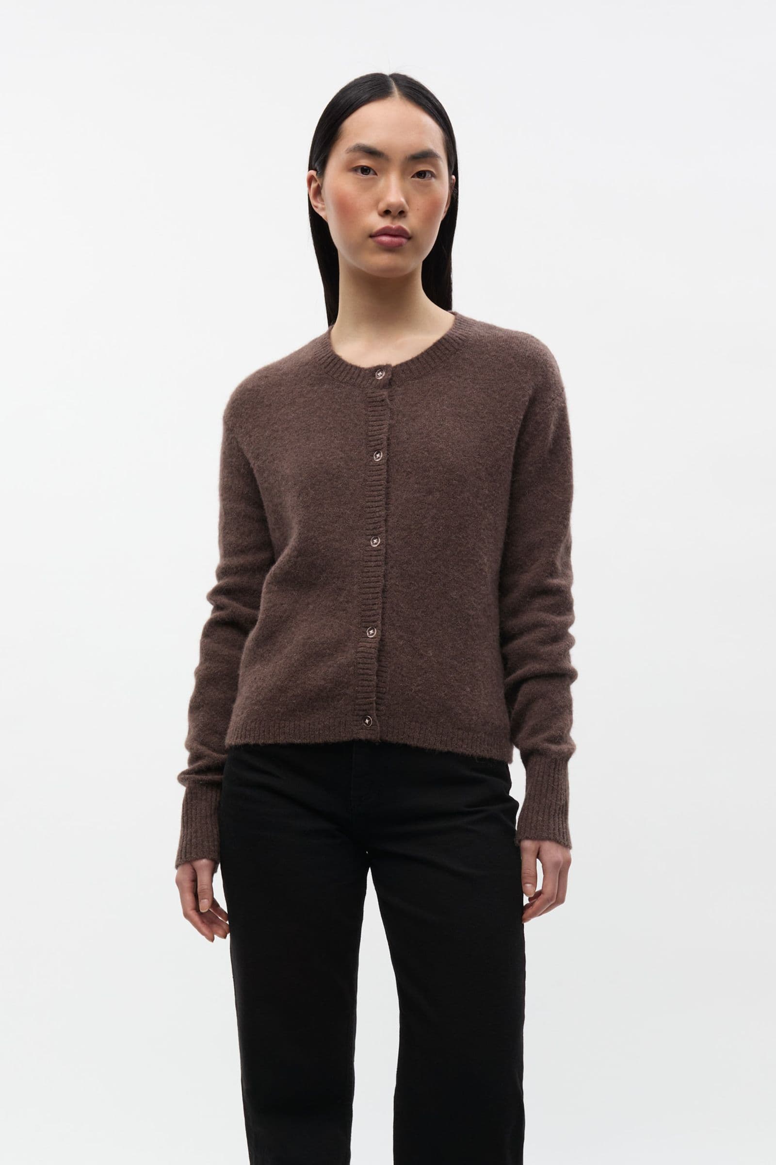 ENADA LS CARDIGAN 7216 Chocolate Mel
