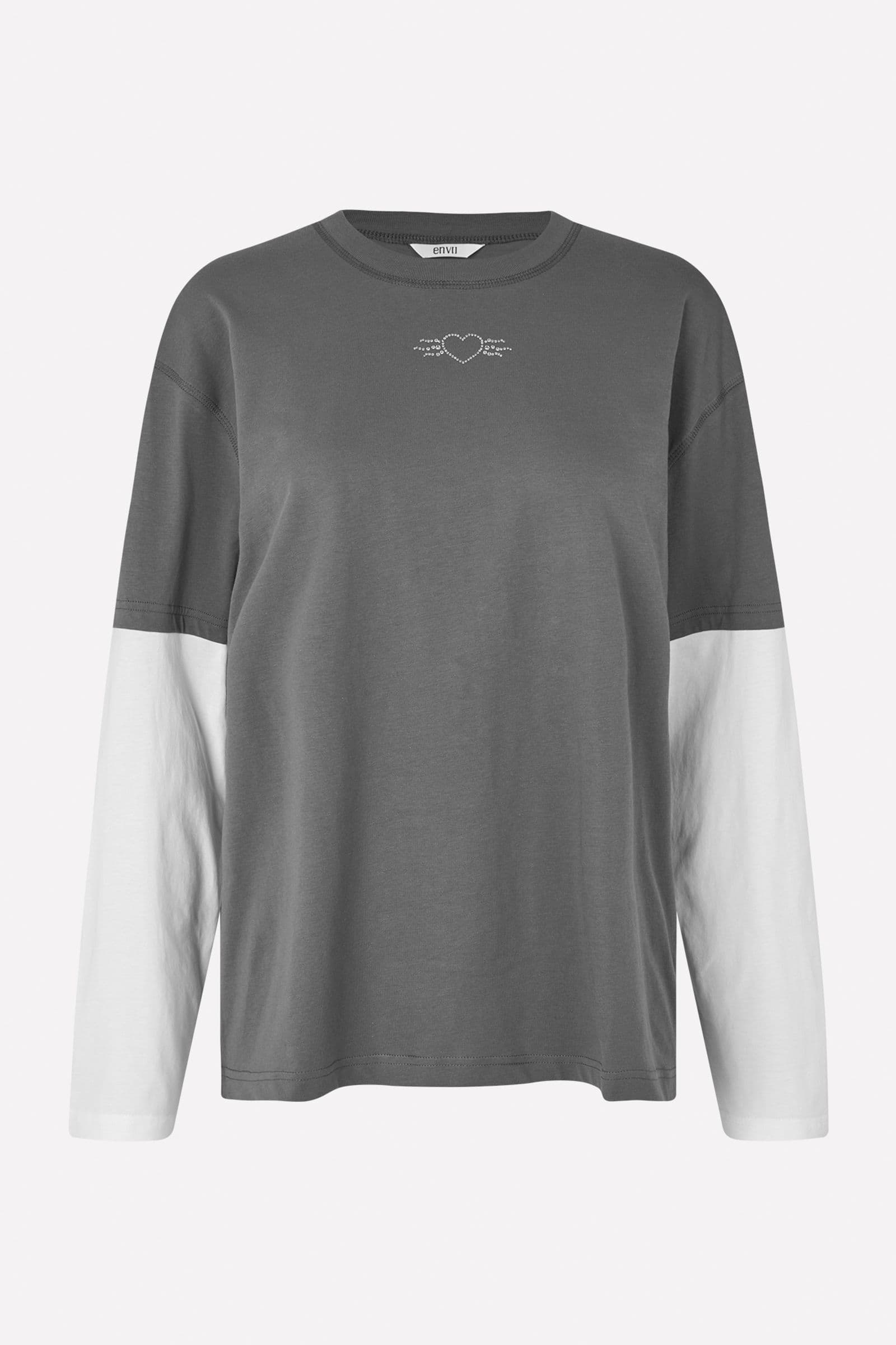 ENKULLA D-S LS TEE RH Smoke/white