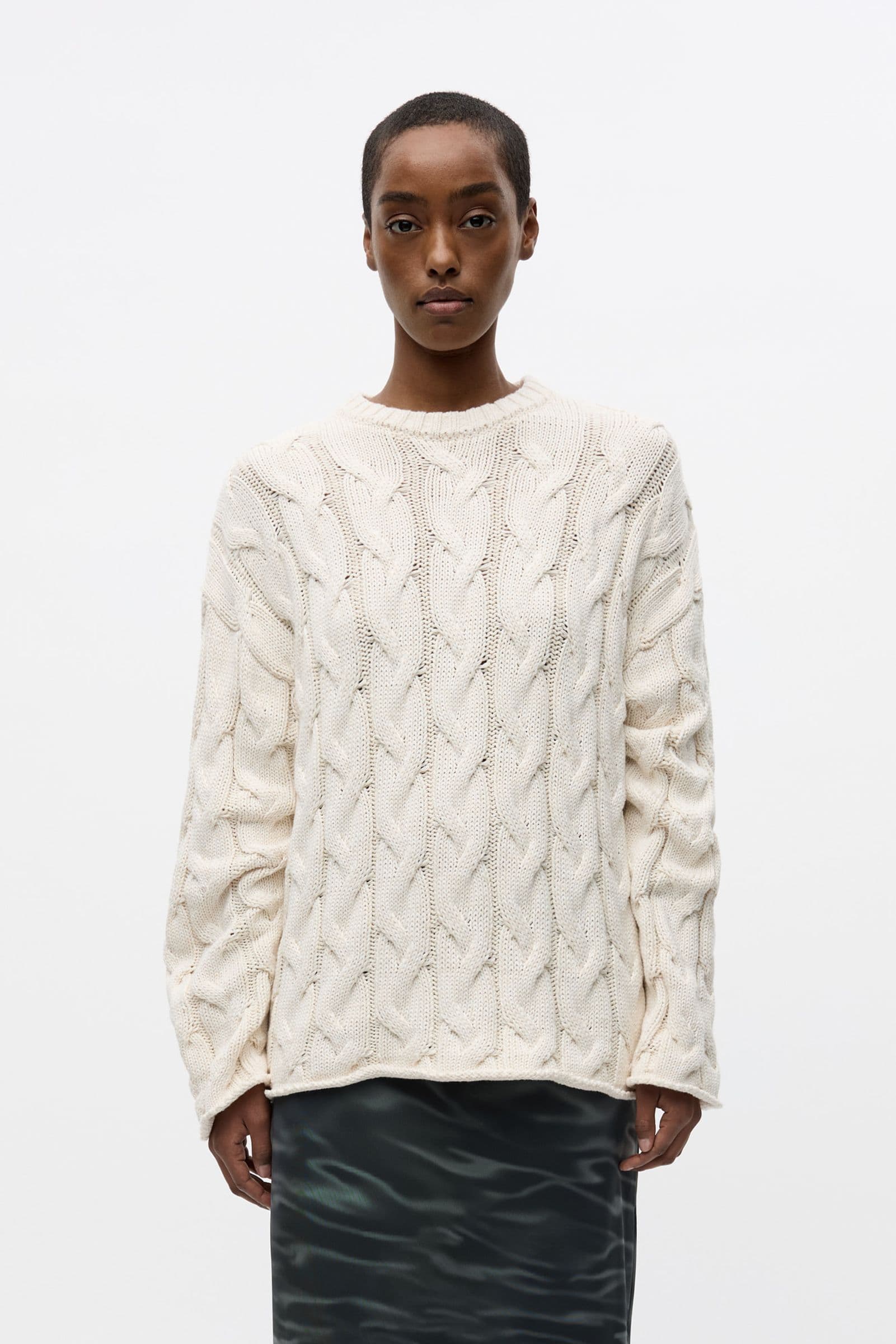 ENFIONA LS O-N KNIT 5190 Oatmeal Speckle
