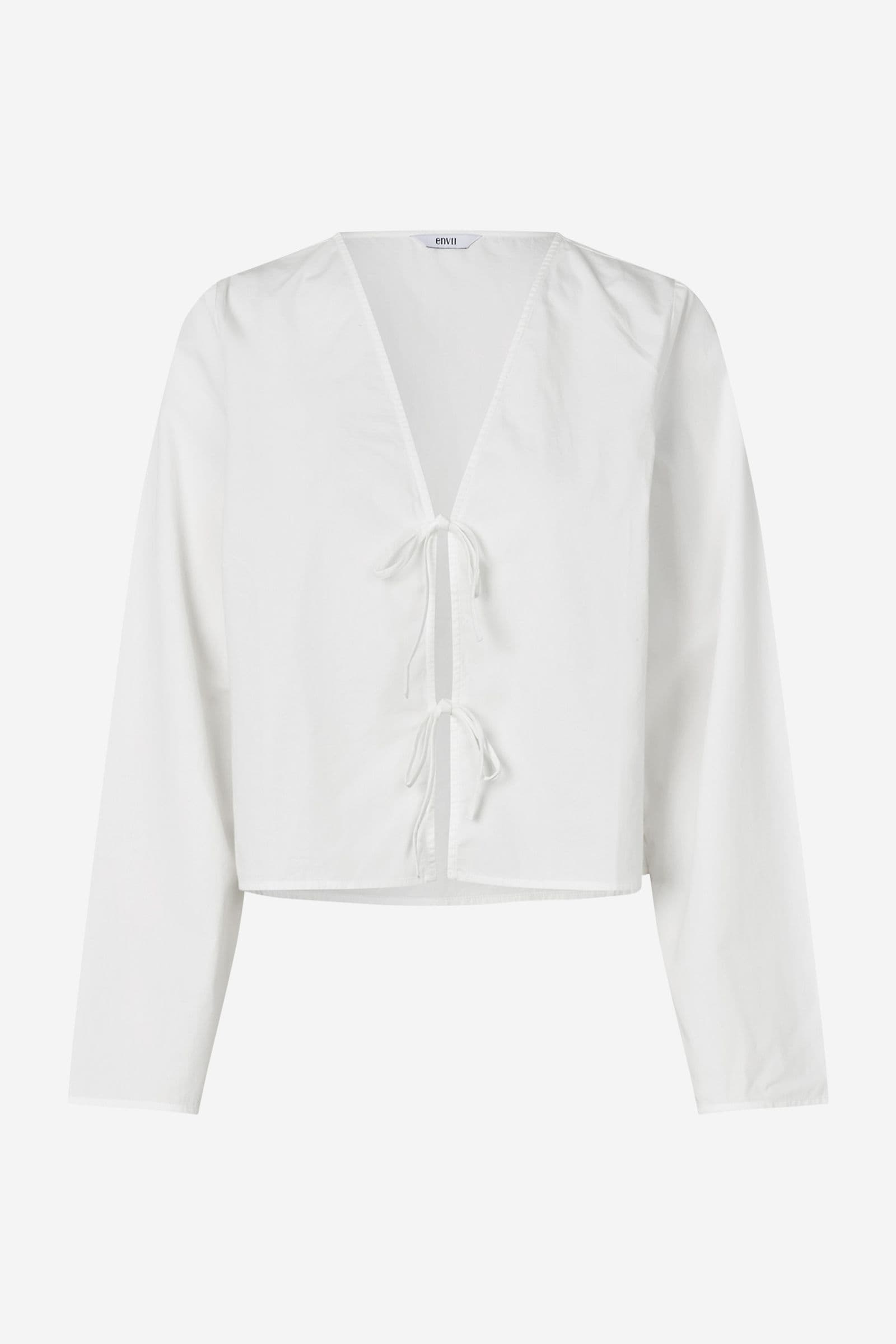 ENCAROLA LS TIE SHIRT 7119 Bright White