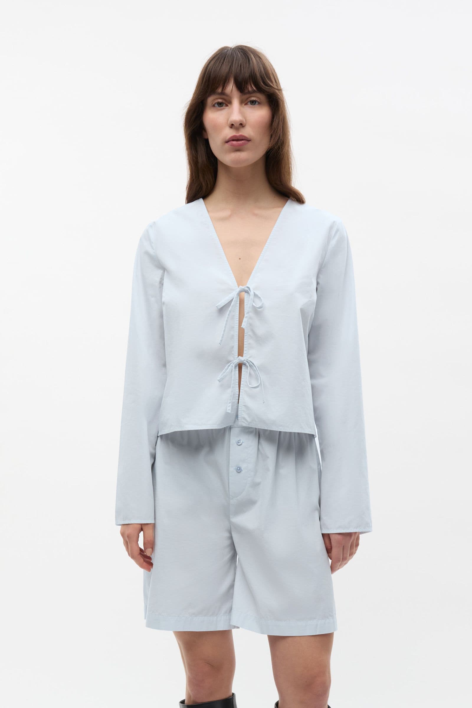 ENCAROLA LS TIE SHIRT 7119 Illusion Blue