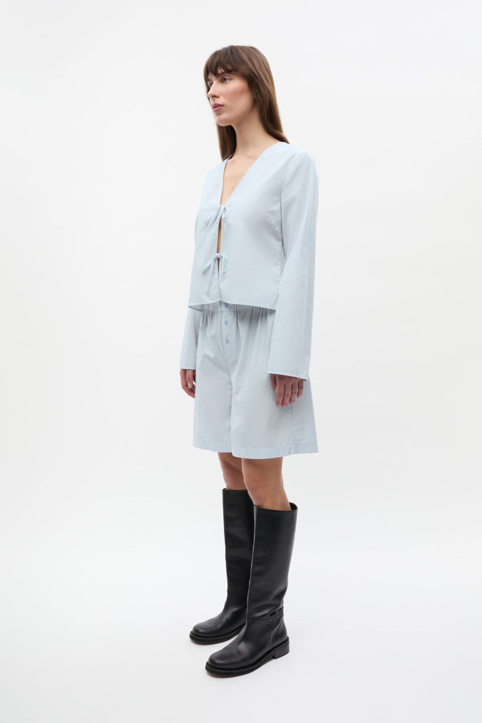 ENCAROLA LS TIE SHIRT 7119 Illusion Blue