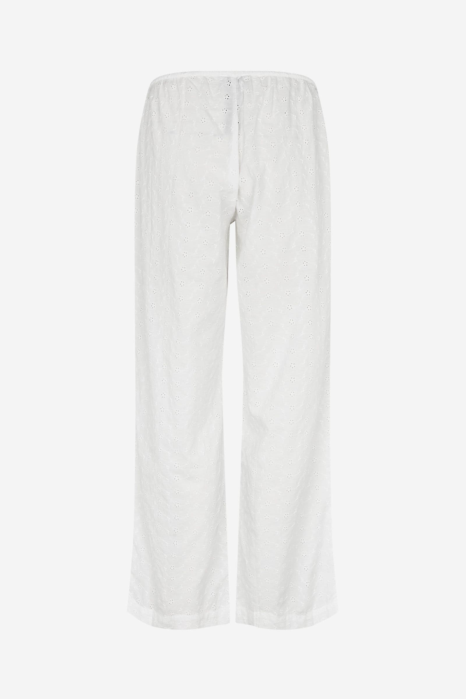 ENELISA PANTS EMB 7243 Bright White EMB