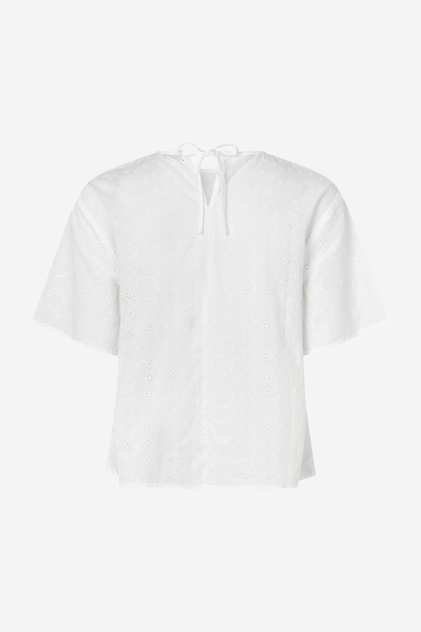 ENELISA SS SHIRT EMB 7243 Bright White EMB
