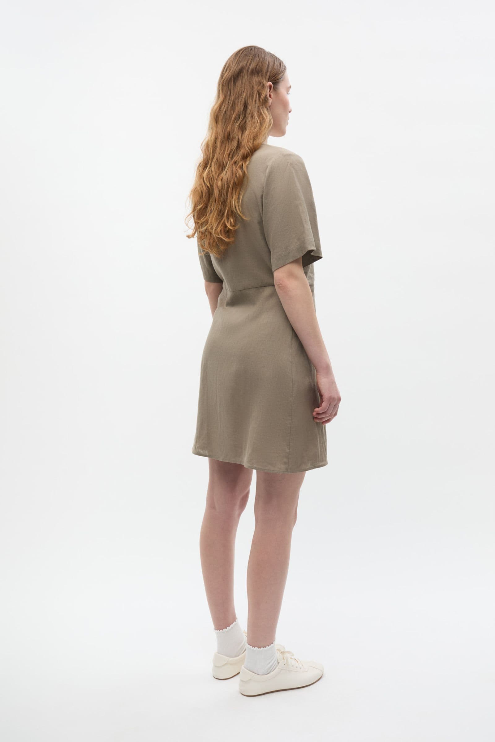 ENMARTINA SS WRAP DRESS 7244 Brindle