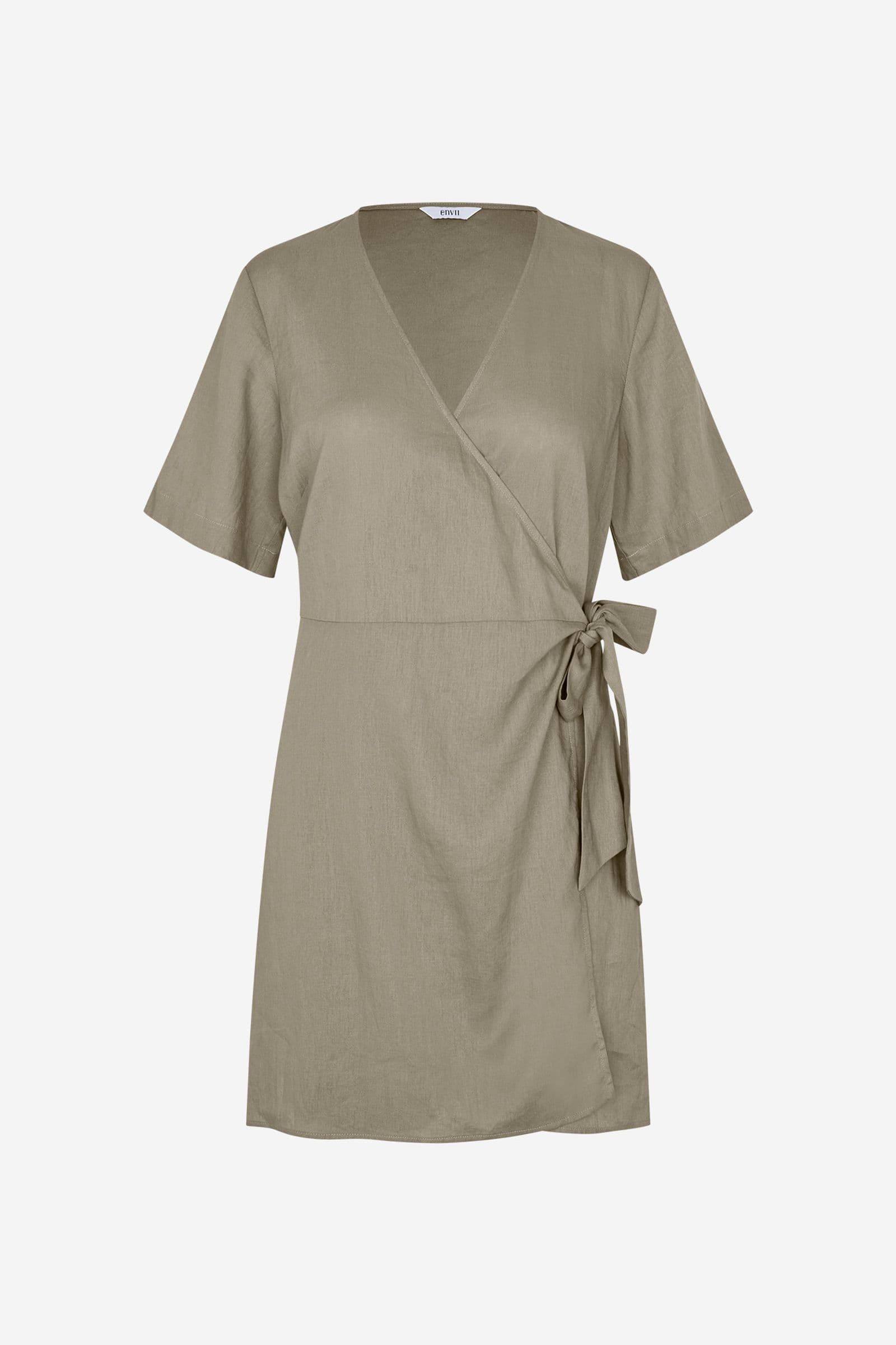 ENMARTINA SS WRAP DRESS 7244 Brindle