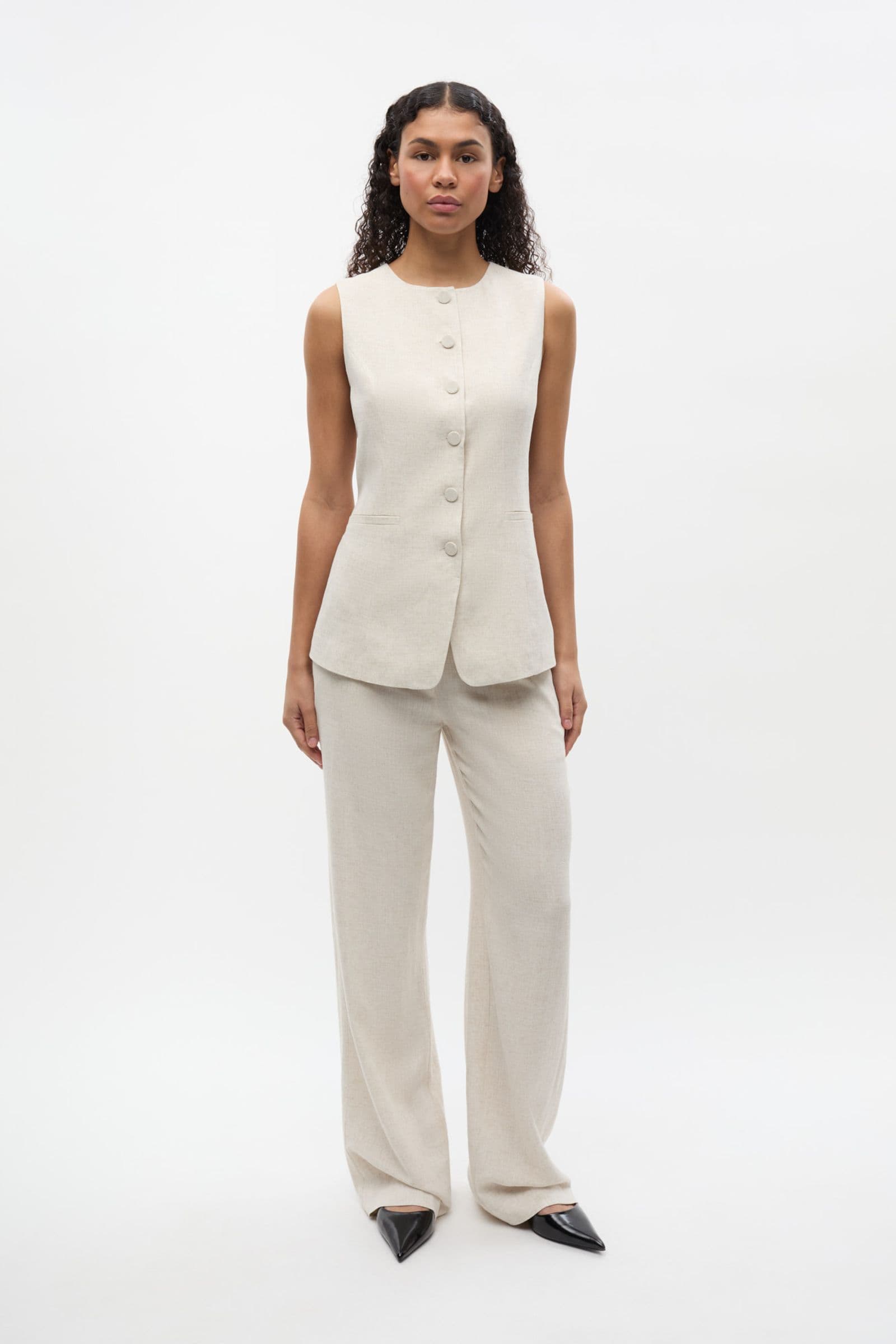 ENATENNA PANTS 7247 Light Sand Mel